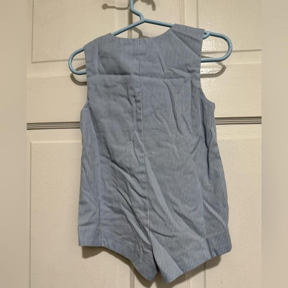 Vintage 18 Months Circus Shortalls Boys Elephant Balloon Stripe Outfit
