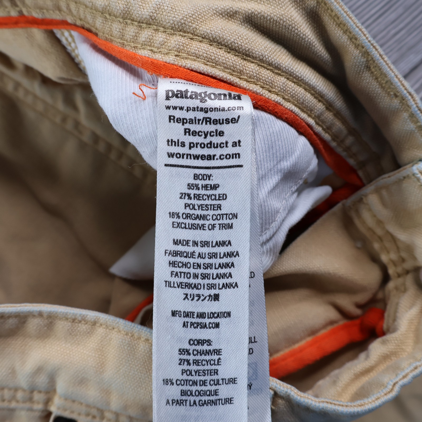 Patagonia Mens 29×30 Iron Forge All Seasons Double Knee Hemp Canvas Work Pants