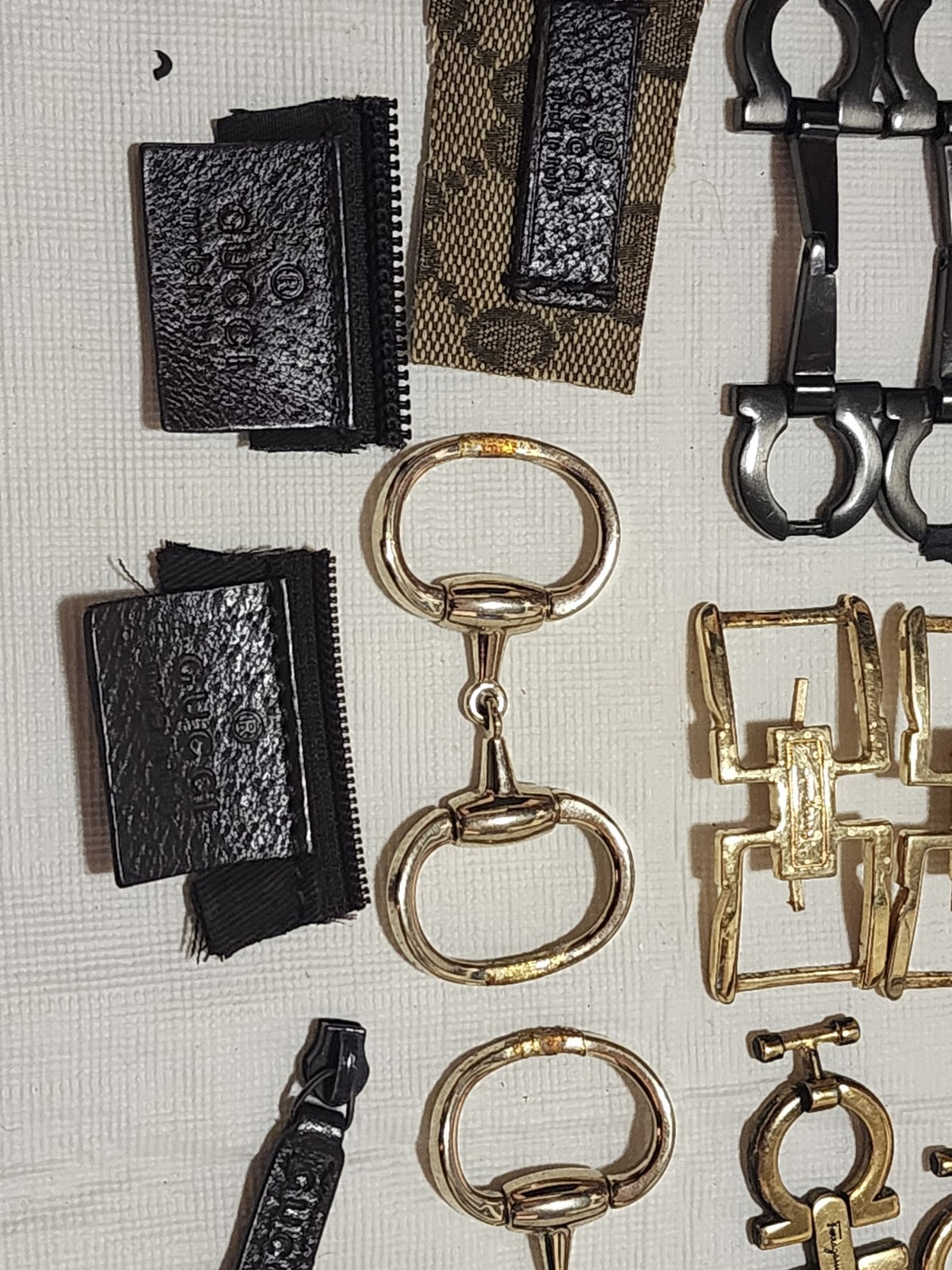 Lot Of Gucci Fendi Ferragamo Burberry Replacement Parts Hardware Zippers Etc