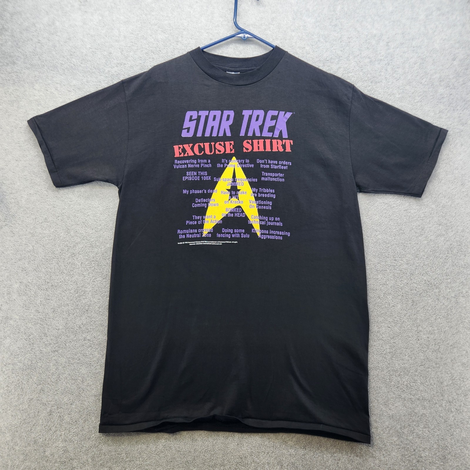 Horizon Vintage 1992 Star Trek Excuse Shirt Single Stitch Multicolor Men S Large