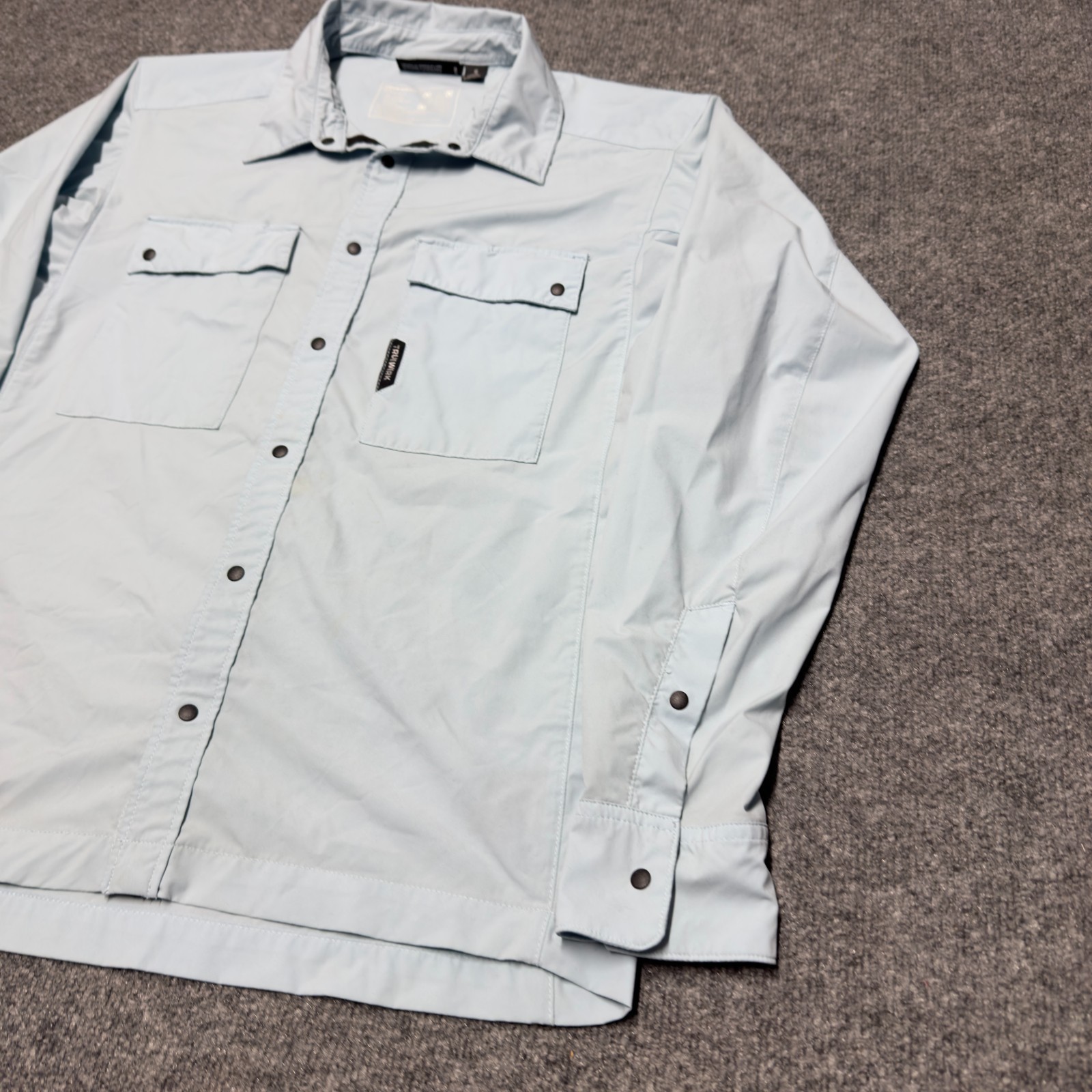 Truewerk LS Cloud Shirt Men Small Blue Long Sleeve Snap Work