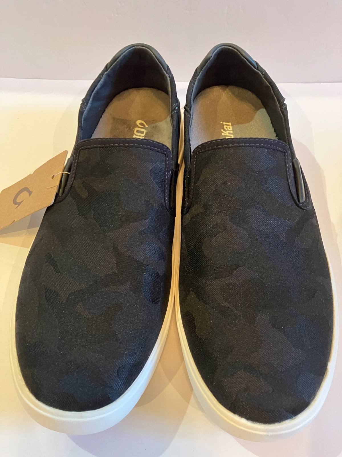 OluKai Lae’Ahi Pa’i Slip On Shoes Lava Rock Black Camo 10444-LRKE Men’s 9.5 NWT