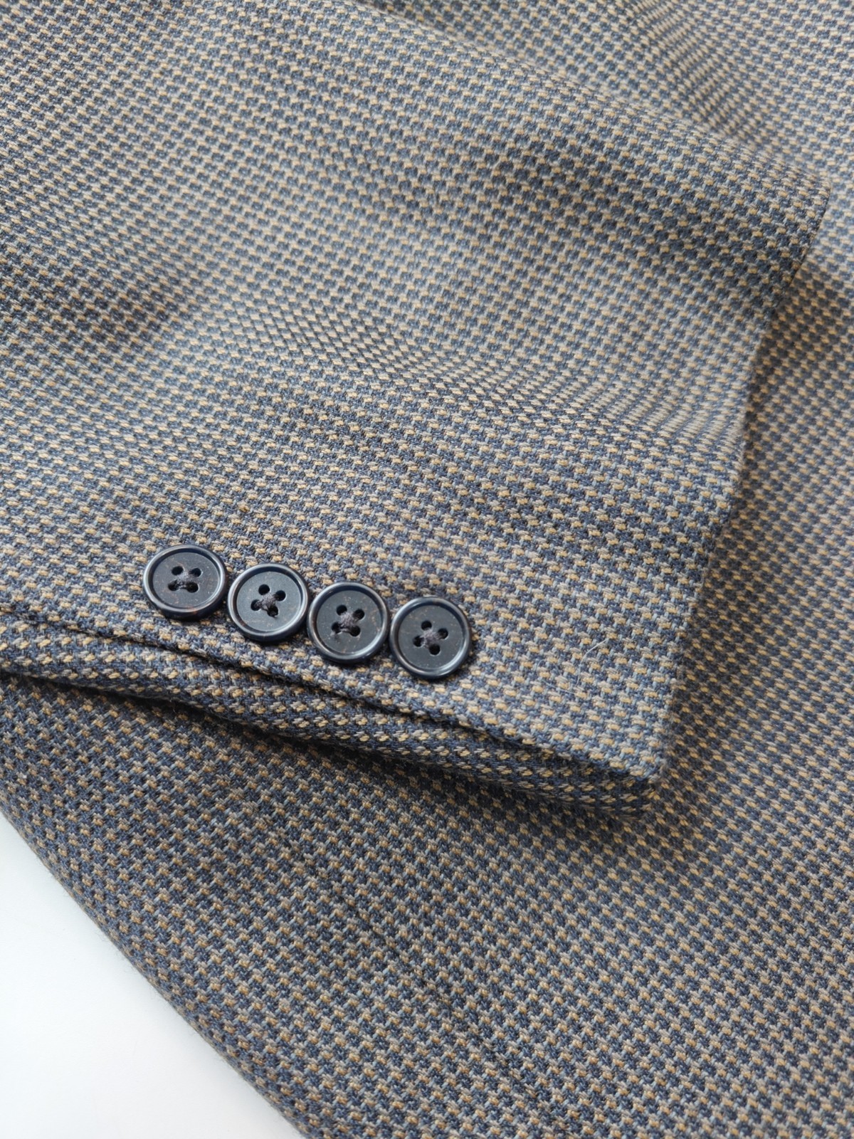 🇺🇸 Joseph Abboud Mens Wool Sports Coat 42R Black Gold USA 3 Button