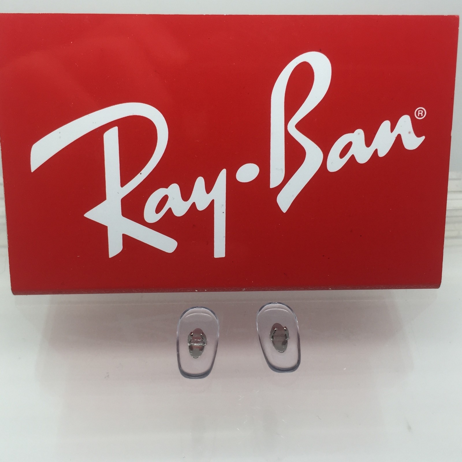 1 Pair of Clear Crimp-On Silicon Nose Pads for Ray-Ban RB Aviator Sunglasses NEW