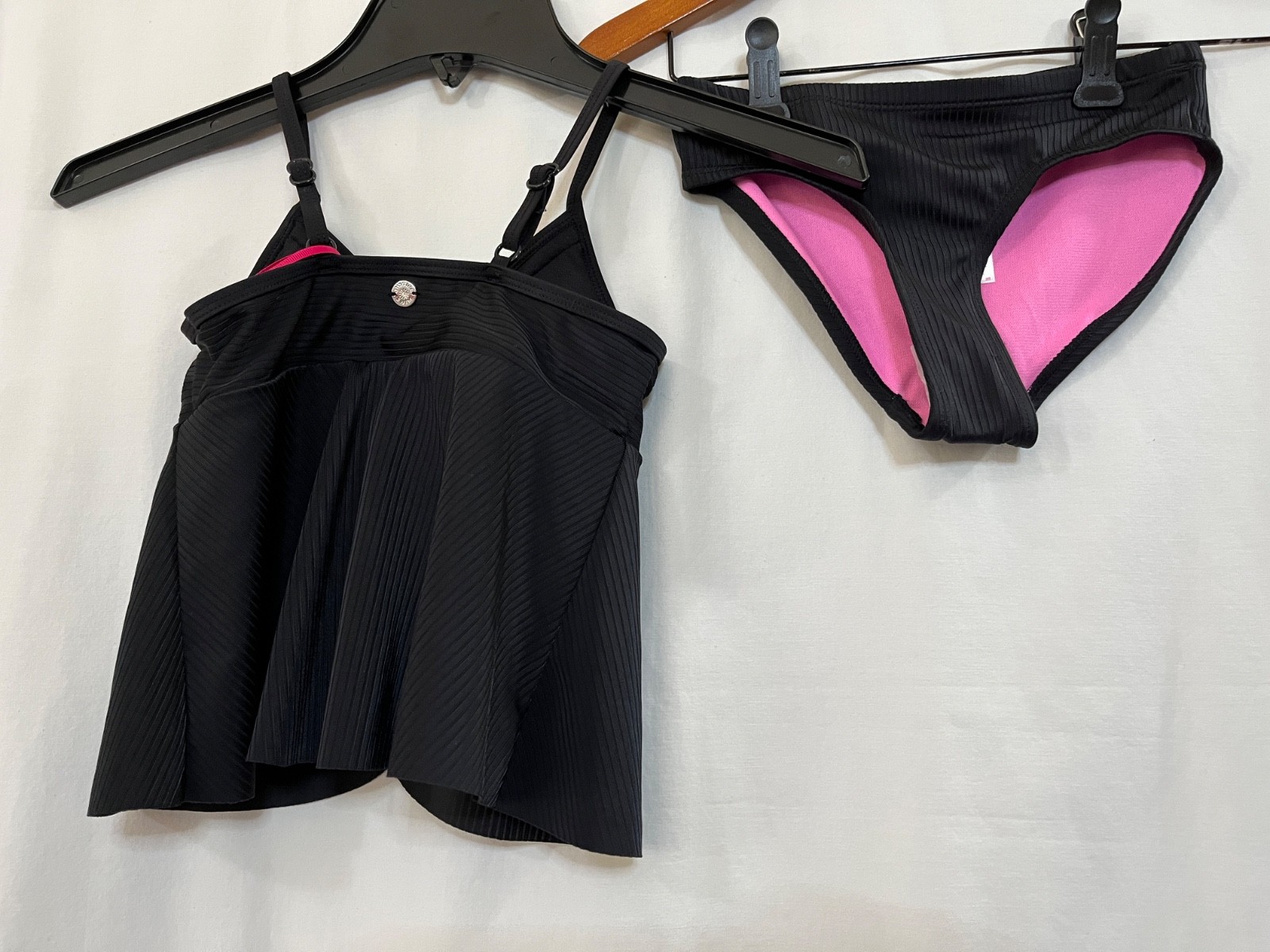 Justice Girls 2 piece Black Tankini Swimsuit Many size New
