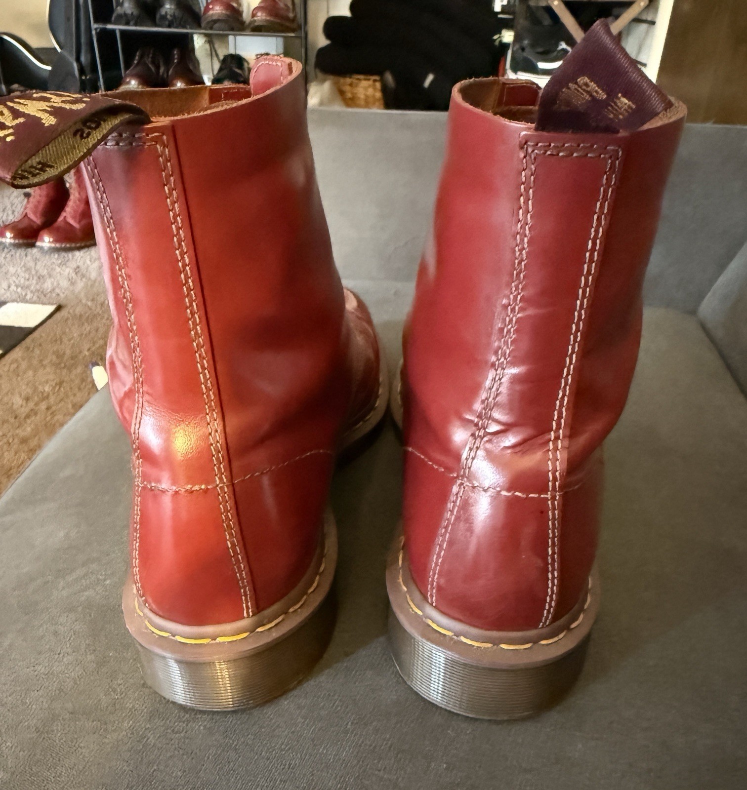 Dr. Martens Modern Vintage Made In England 1460 Red US 13, UK 12. MIE!!
