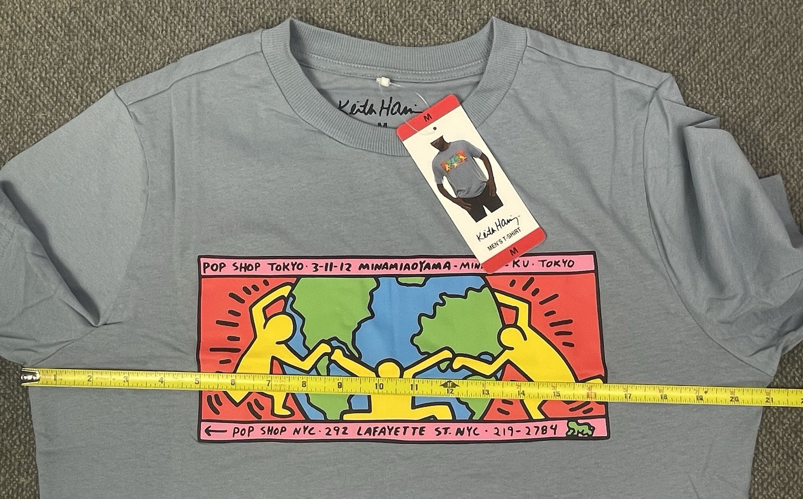 Keith Haring Men’s Graphic Tee Blue/Beige/Black Pick Size S, M, L, XL, XXL NWT