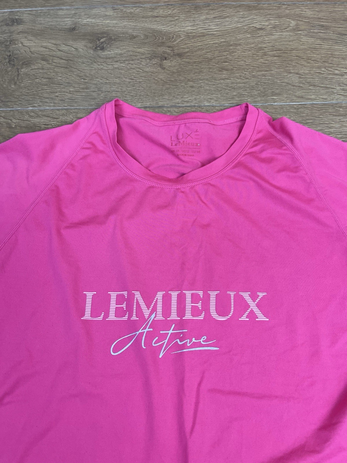 Lemieux Active Top Women’s Size UK 16 Pink Graphic Print Polyester Spandex