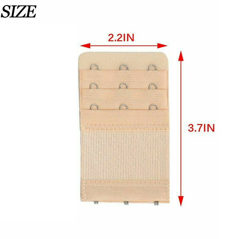 8Pcs Lady Adjustable Bra Extender 3 Hooks Elastic Underwear Strap Extension Belt