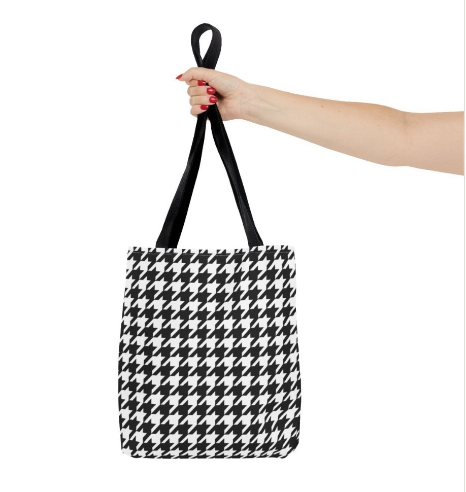 Tote Bag AOP Classic Design Black White