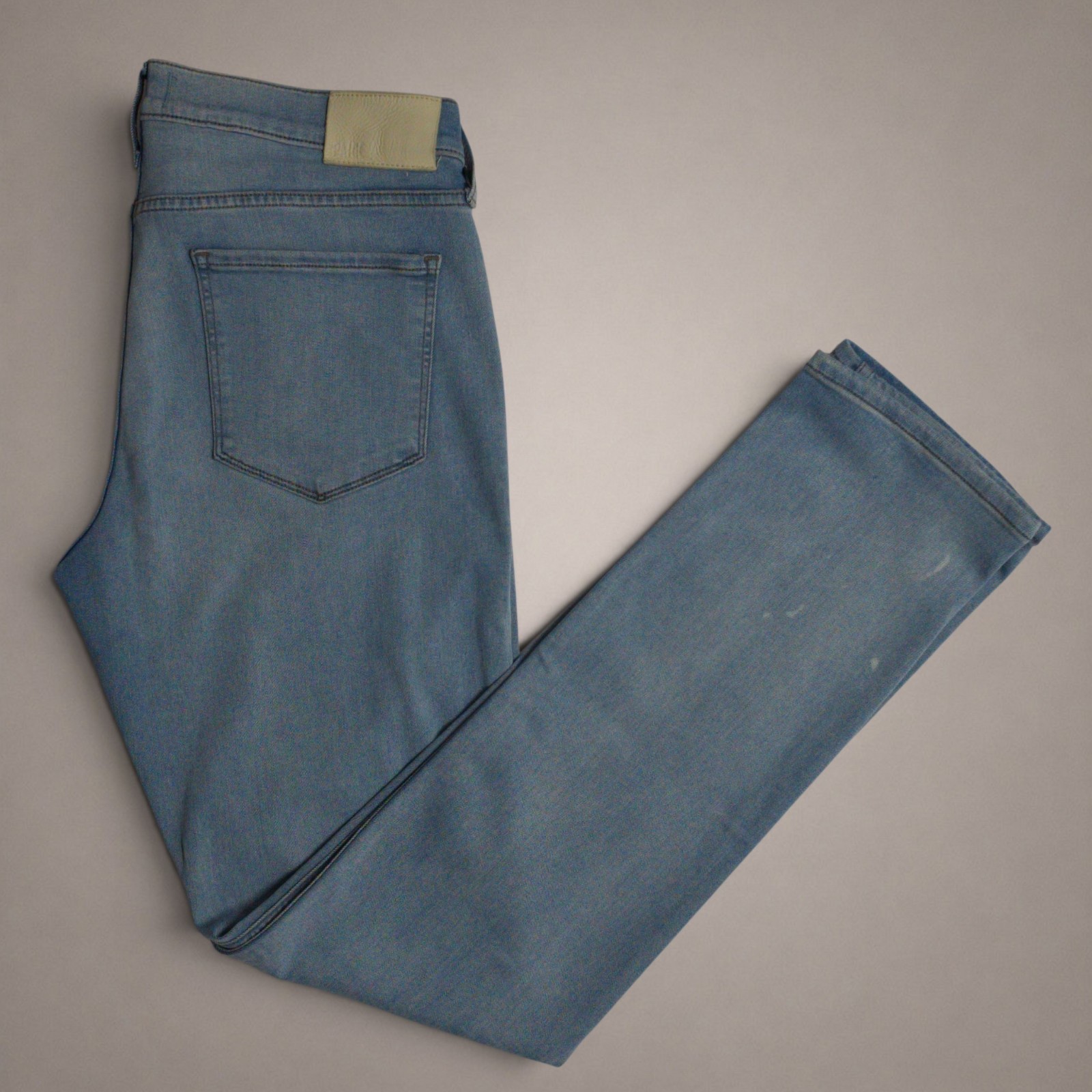 PAIGE Federal Men’s Jeans 34×33 Eberheart Light Blue Slim Straight