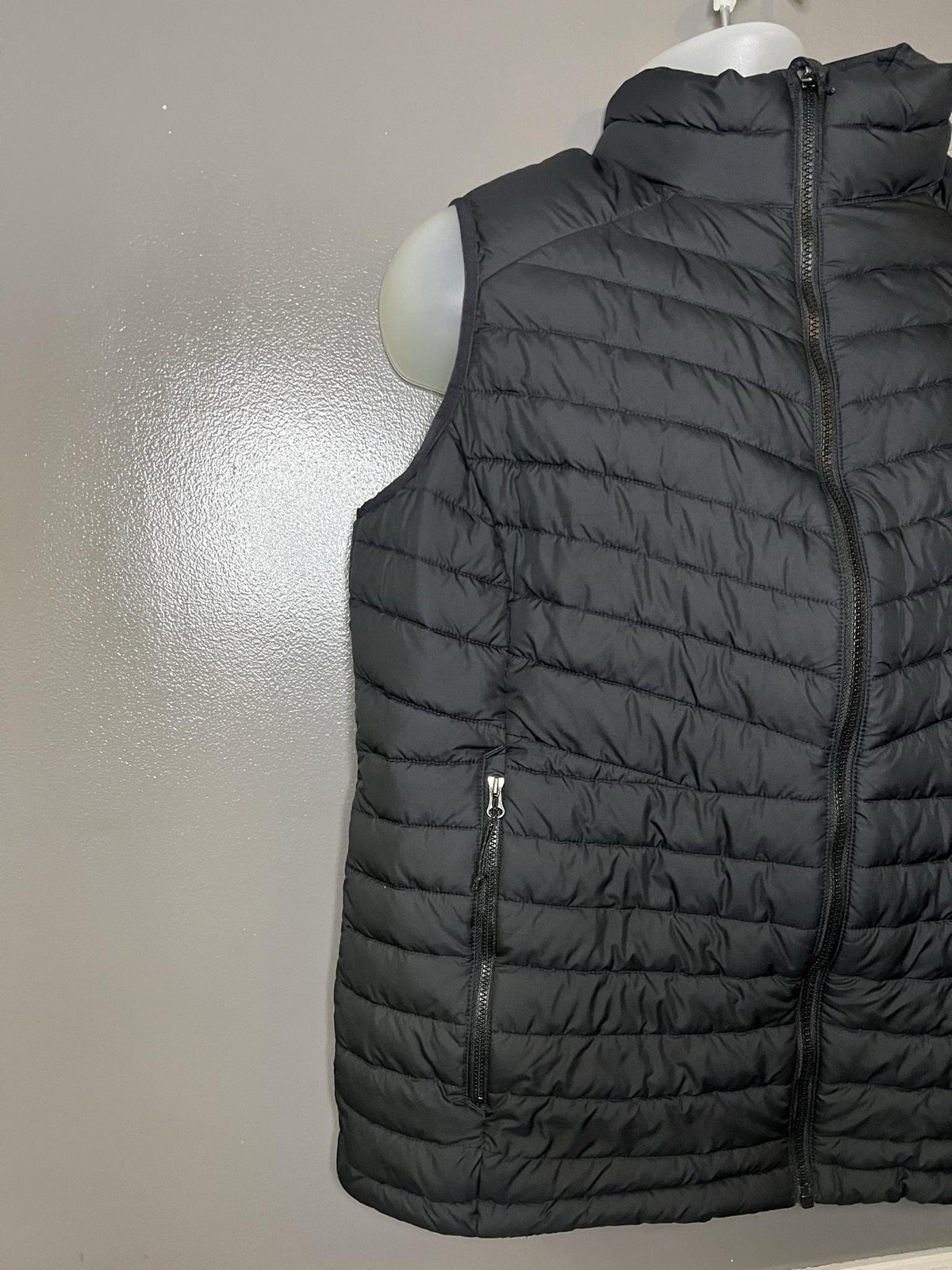 Columbia Vest Mens 2XL Black Omni-Heat Puffer Insulated Zip Pockets Lightweight