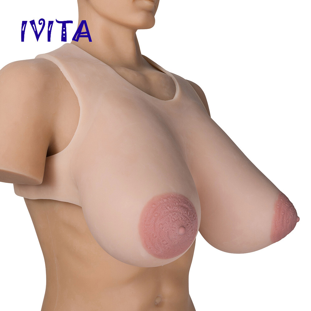 Large Cup Oval Areola Silicone Breast Forms Crossdresser Drag Queen Fake Boobs