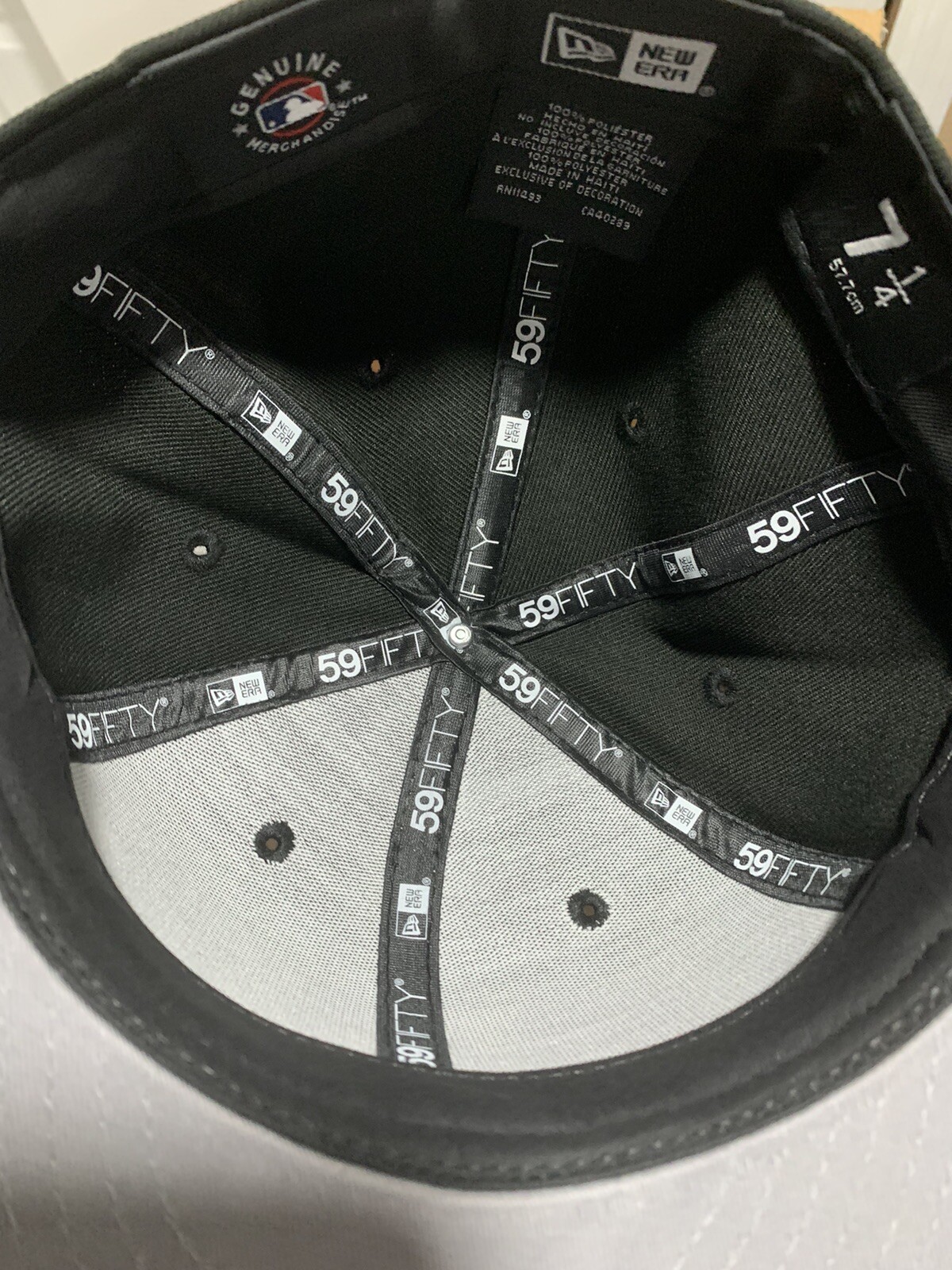 New Era 59Fifty Hat Basic Los Angeles Dodgers Black Fitted POLYESTER HAT 7 1/4
