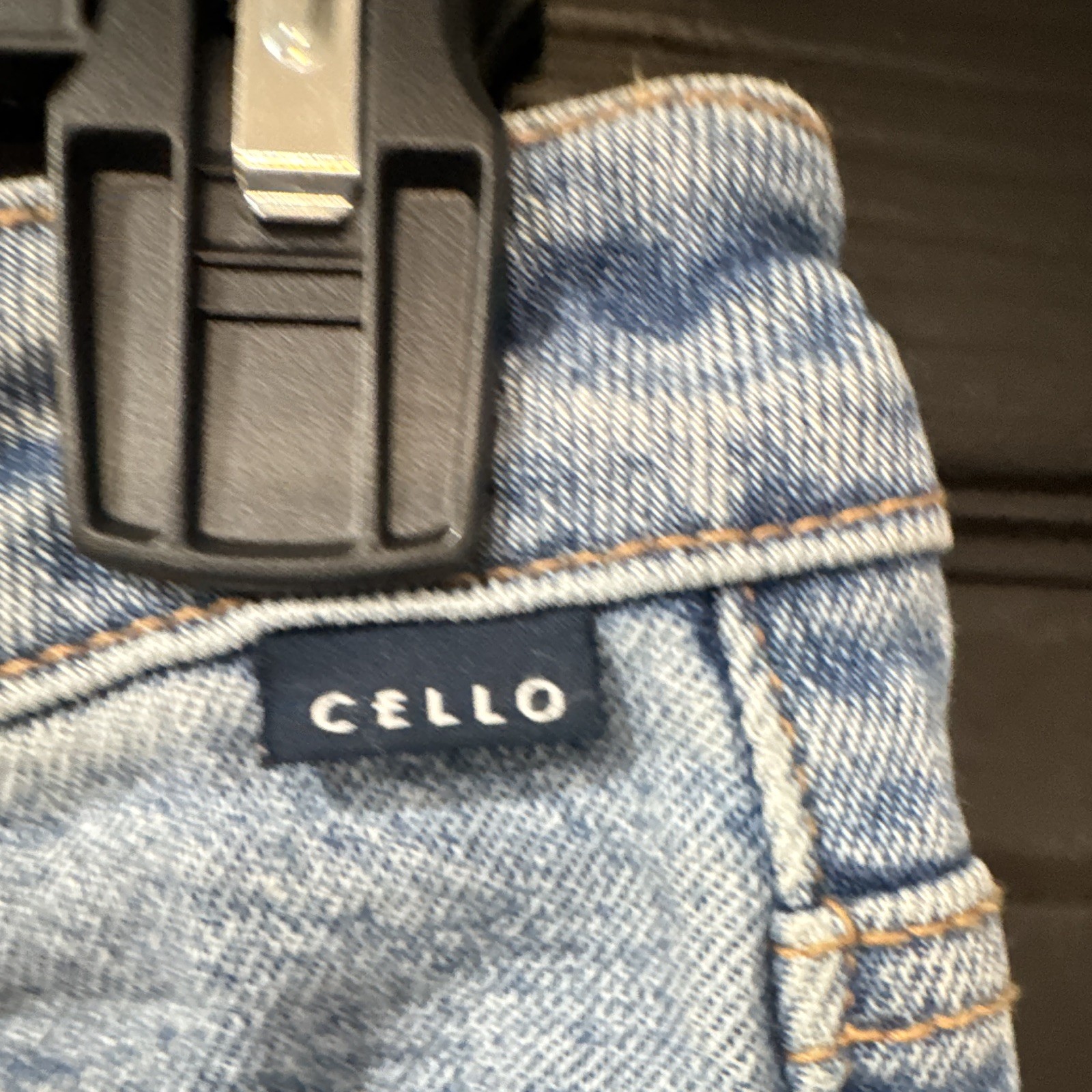 Cello Girls Size 7 Blue Light Wash Slim Skinny Denim Jeans Button Zip