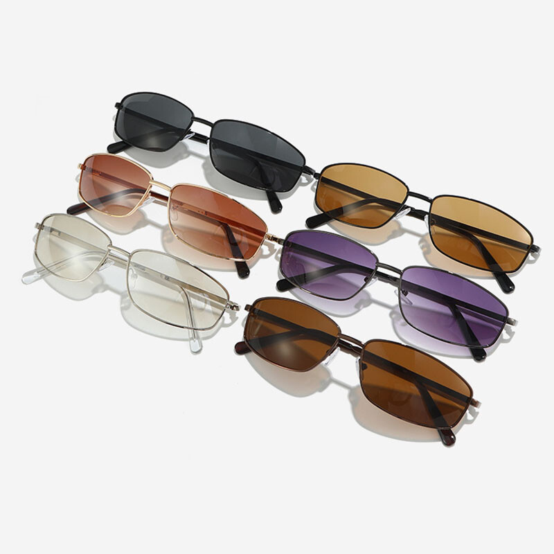 Men Women Metal Small Frame Oval Sunglasses Retro Outdoors Shade Glasses UV400
