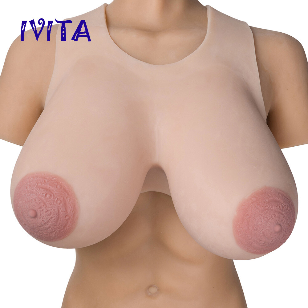Large Cup Oval Areola Silicone Breast Forms Crossdresser Drag Queen Fake Boobs