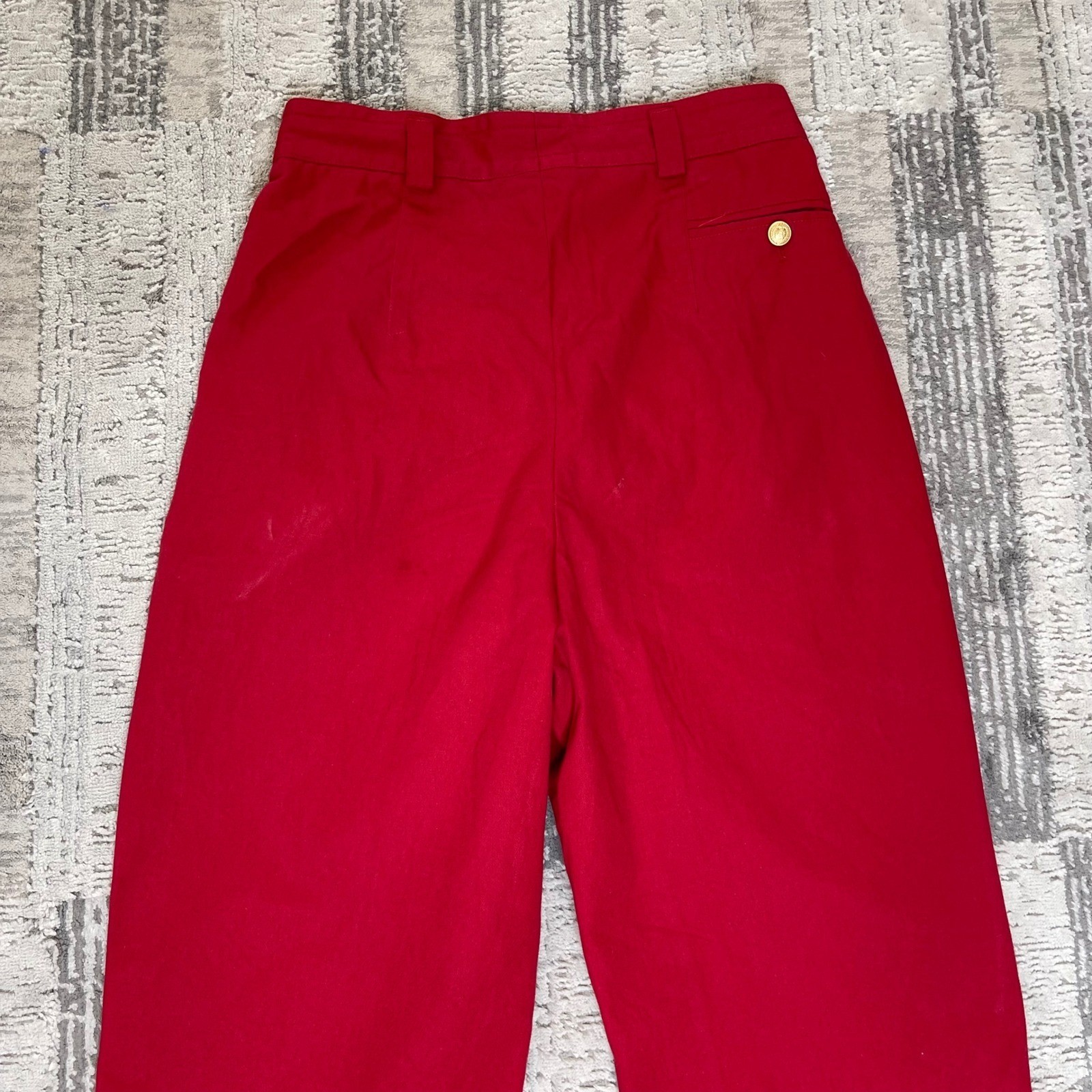 Vintage 80s MONDI West Germany Red High Waisted Pleated Trousers Womens 38 25×25