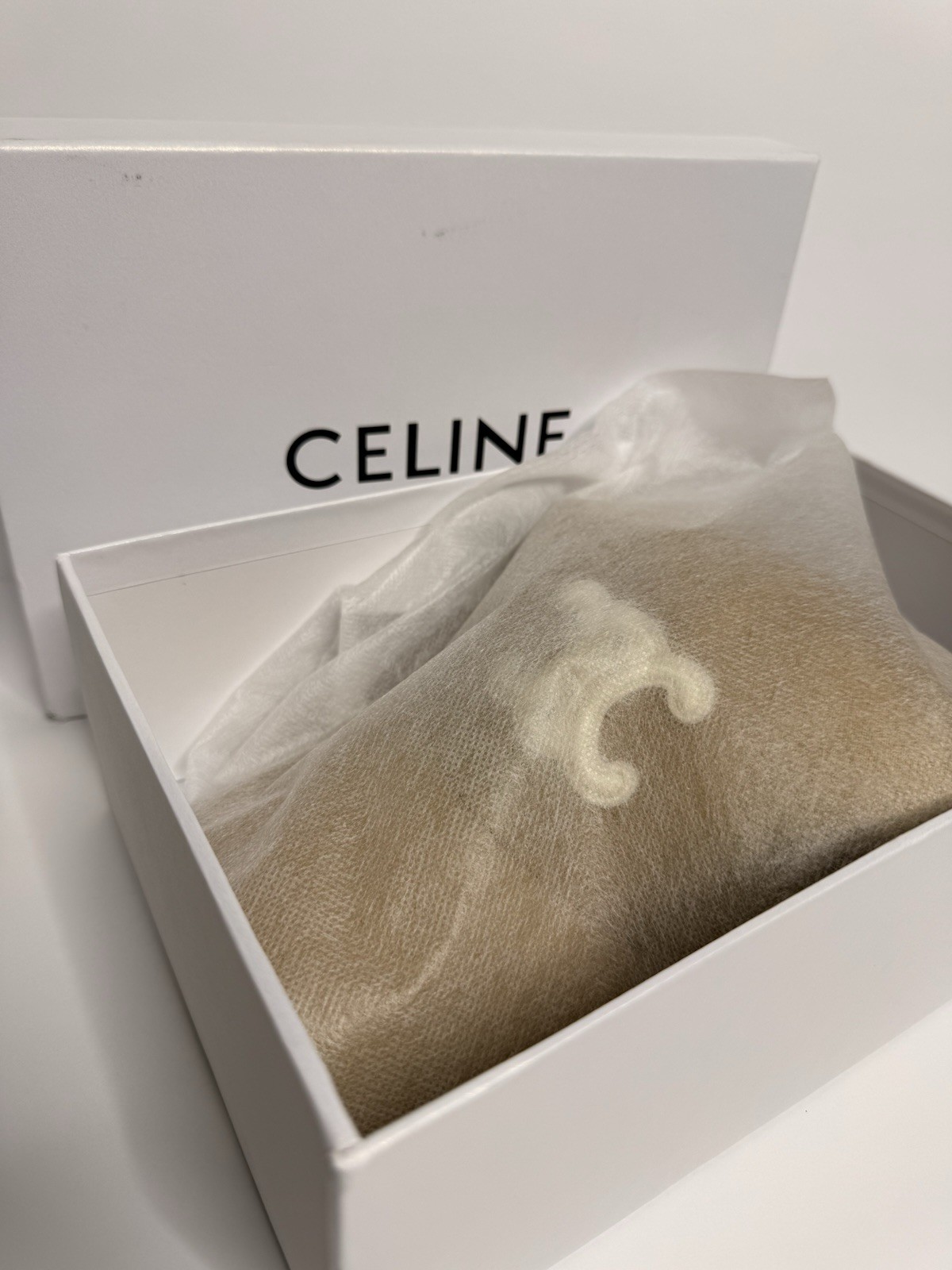 Celine Triomphe Toffee Adjustable Baseball Cap Women’s Medium With Box