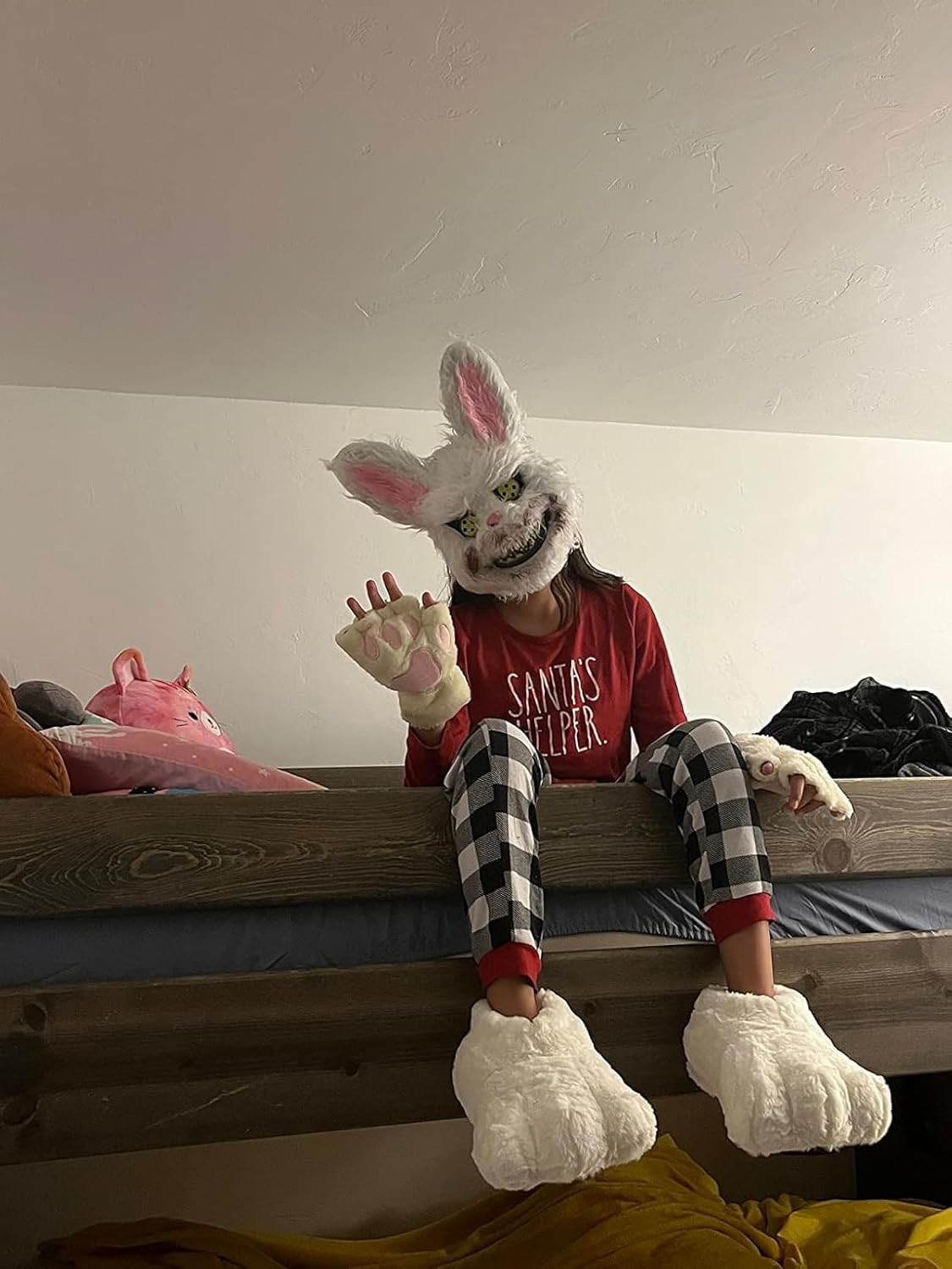 Easter Bunny Shoes Adult Rabbits Foot Shoes Bunny Feet Slippers White Costume Sl