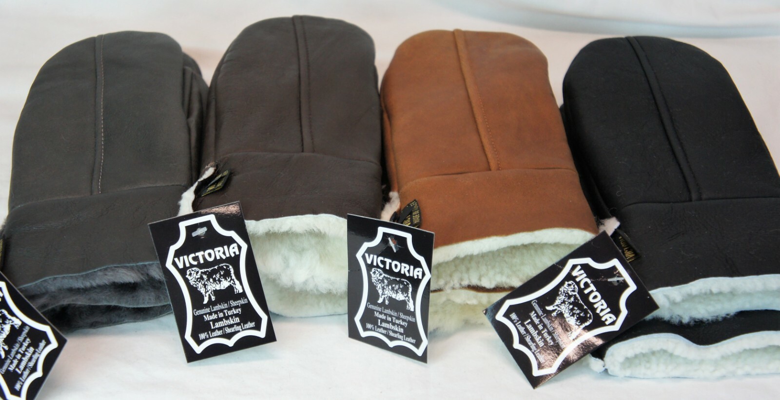 4 COLOR REAL GENUINE SHEEPSKIN SHEARLING LEATHER MITTENS UNISEX Fur Winter S-2XL