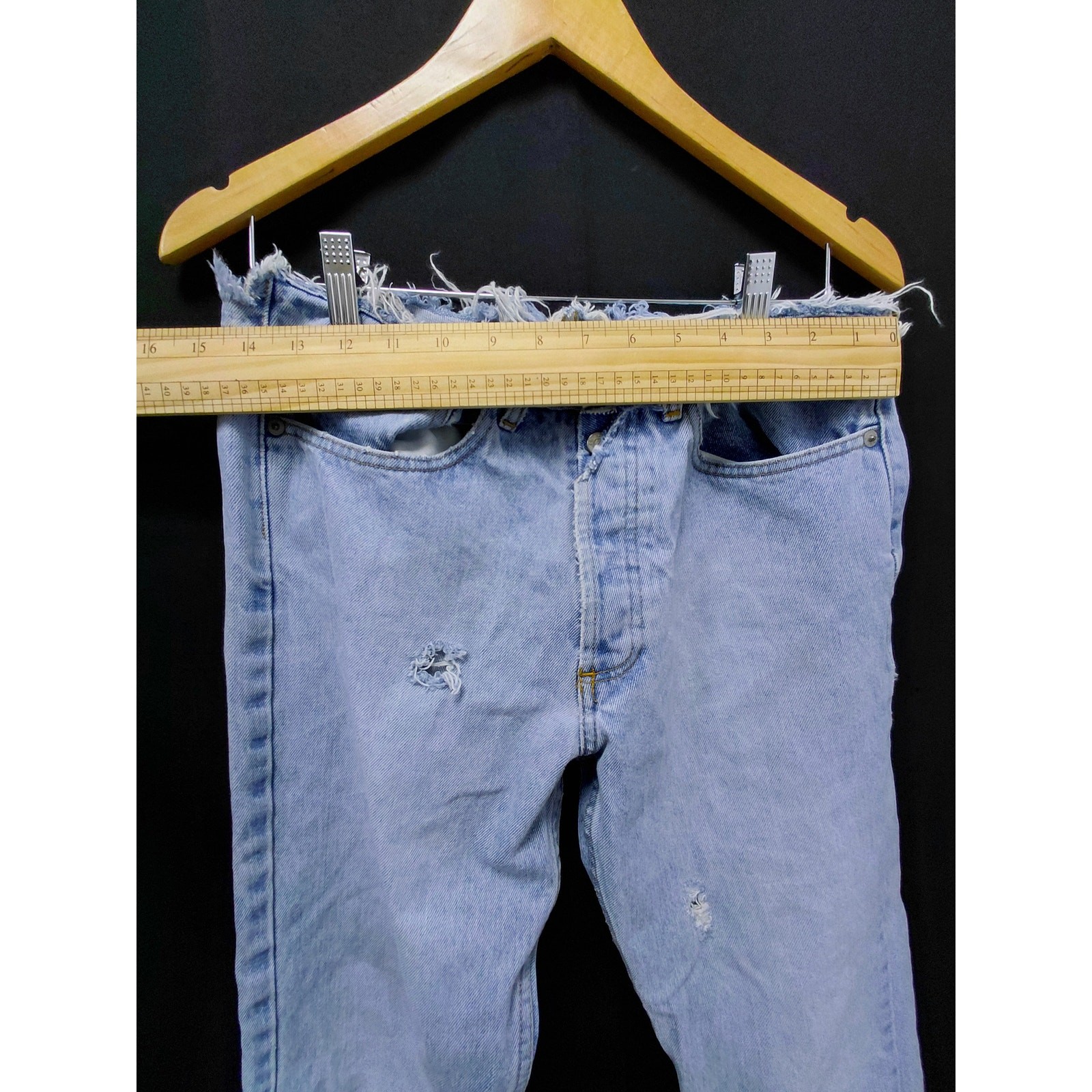 Polo Ralph Lauren Distressed Denim Jeans Light Wash Mid (10-12 in) Size 10X31