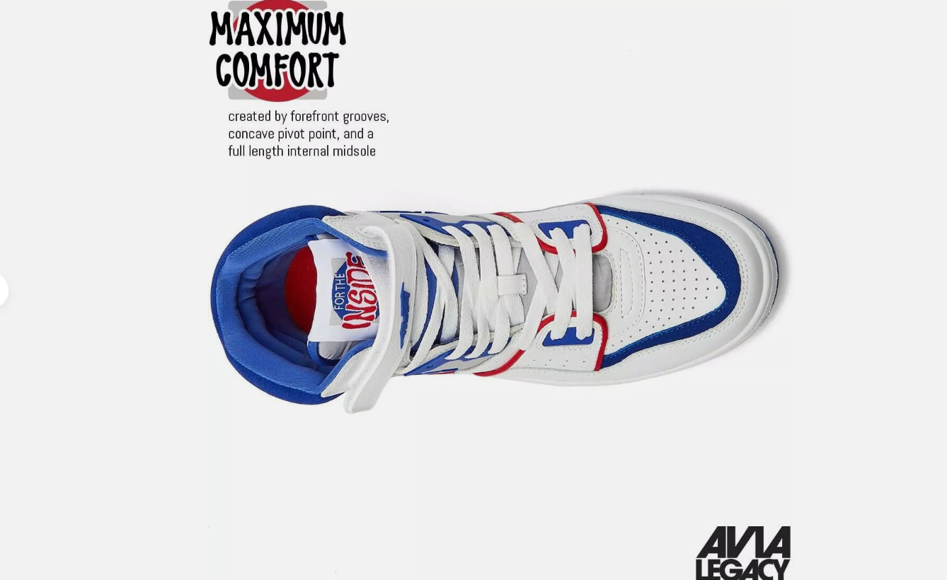 Avia 880 Men’s Basketball Shoes, High Top Retro Sneakers for Indoor or Outdoor