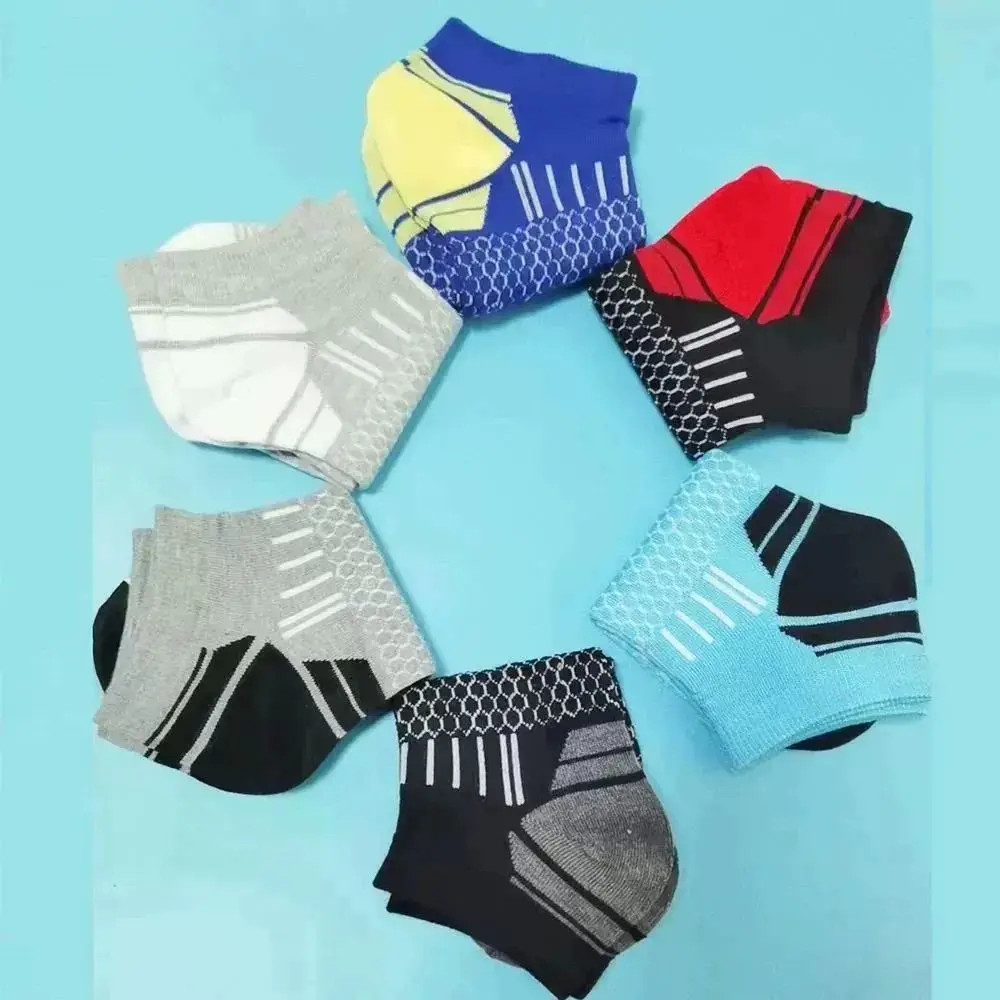 Men’s Athletic Socks 6-Pair Pack – Multi-Colored Sport Footwear, Low Cut & Breat