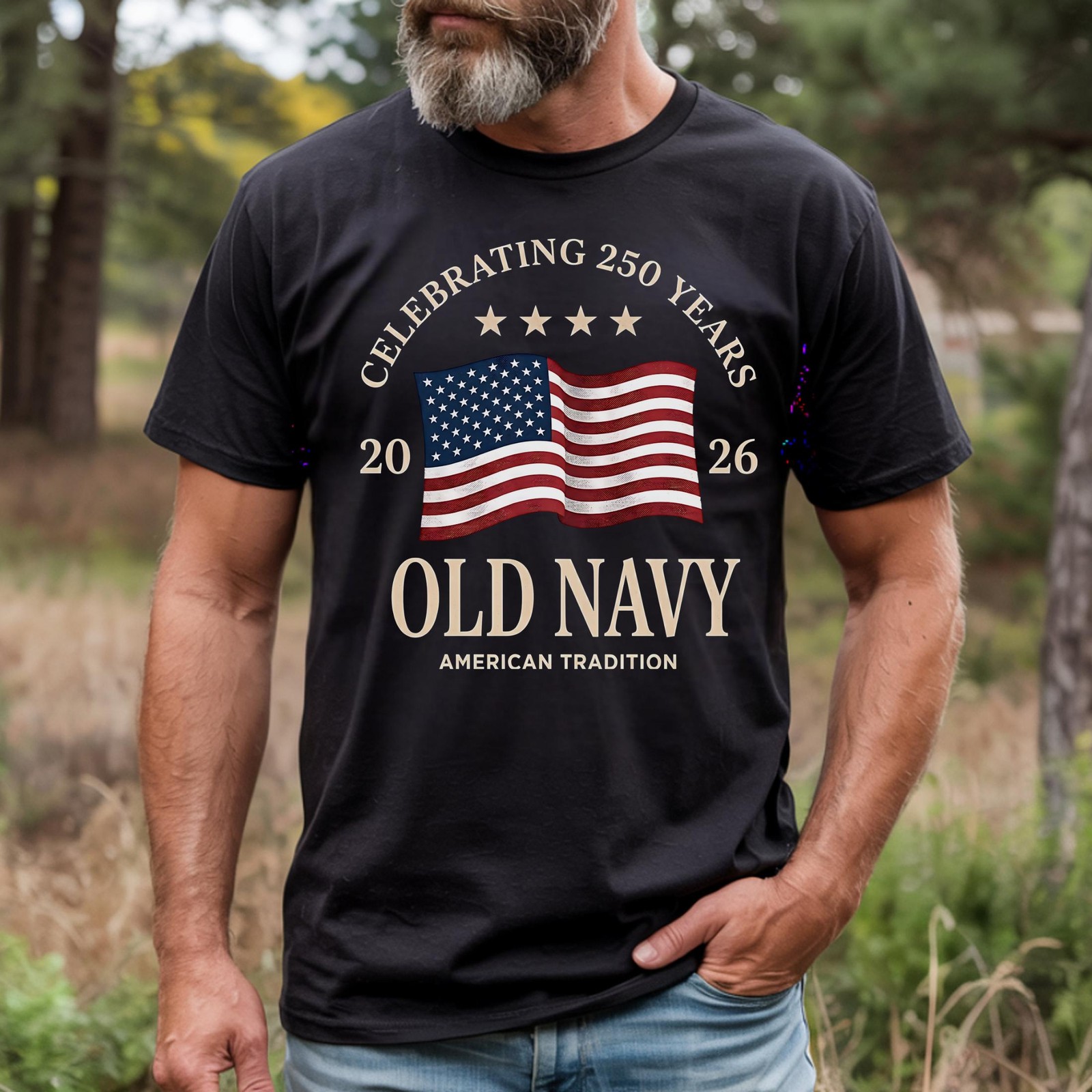USA 250th Anniversary DTF Transfer 2026 Patriotic Flag Shirt Graphic