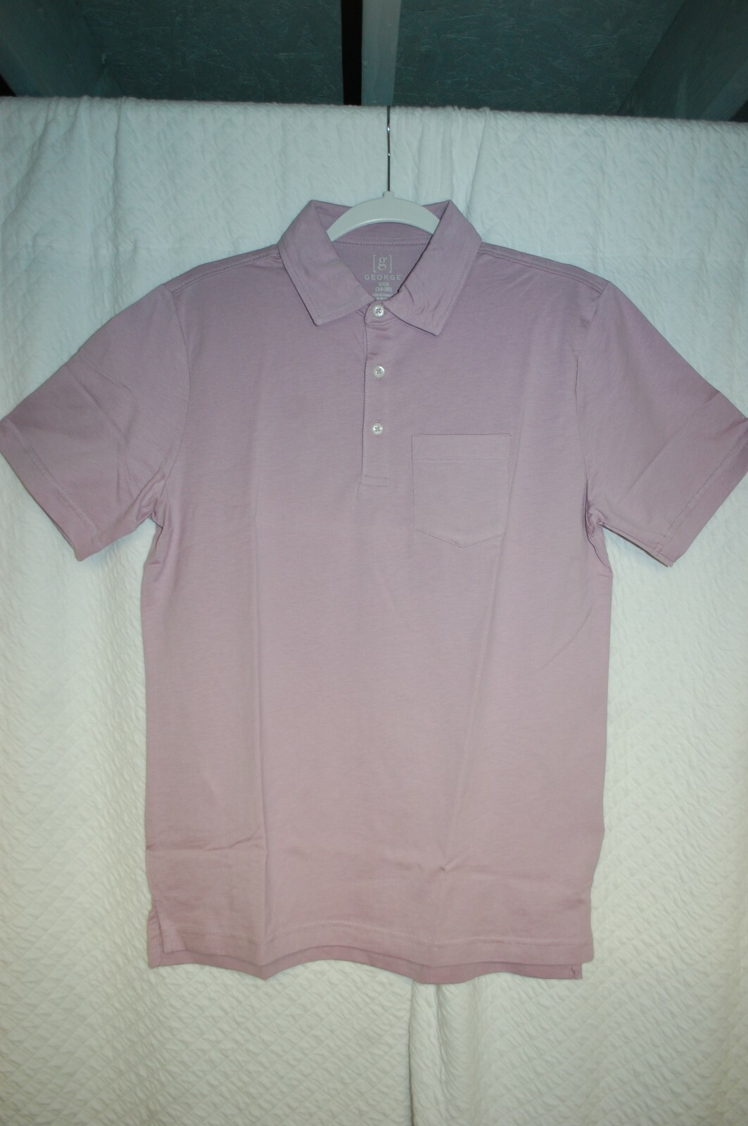 Mens LAVENDER PURPLE SOFT KNIT S/S POLO SHIRT Chest Pocket XS S M L XL 2XL 3XL