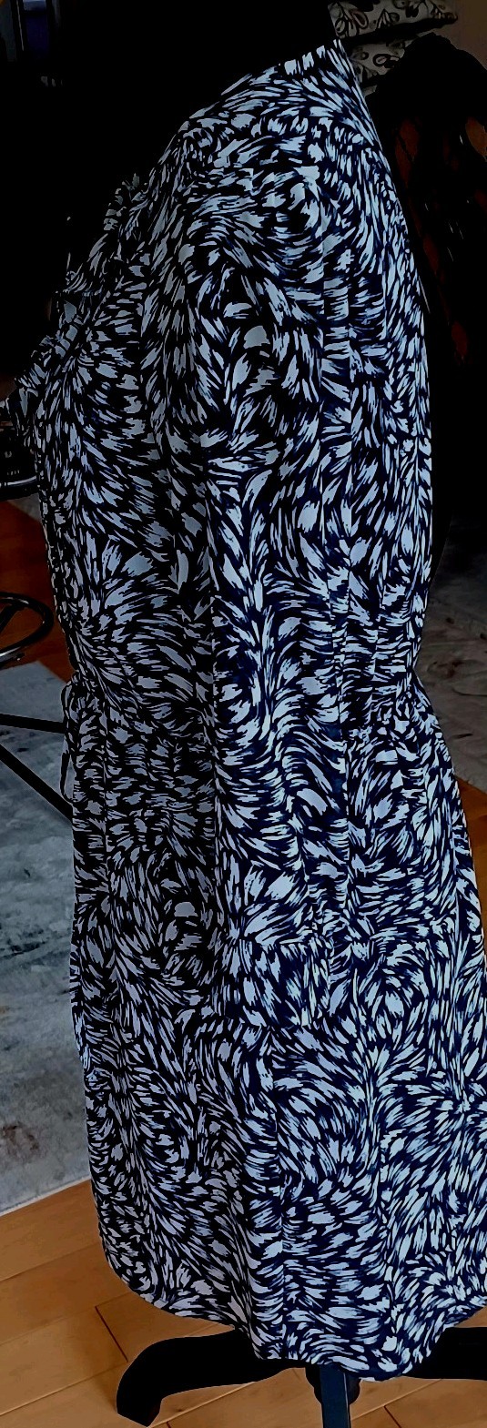 H&M ruffleneck dress 38 flat down armpit to armpit 19inch,waist 15.5,length 33