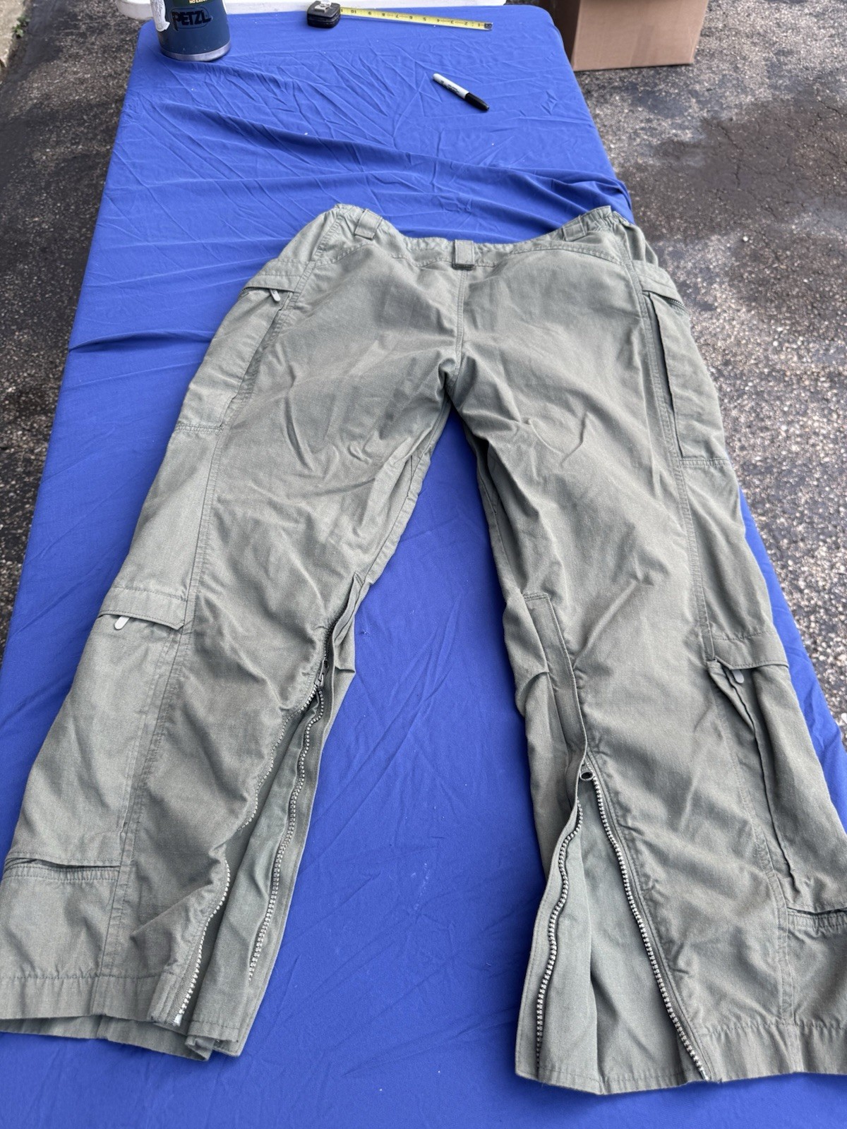 Massif 2 piece flight suit trousers ranger Green Military Workwear 36W LS