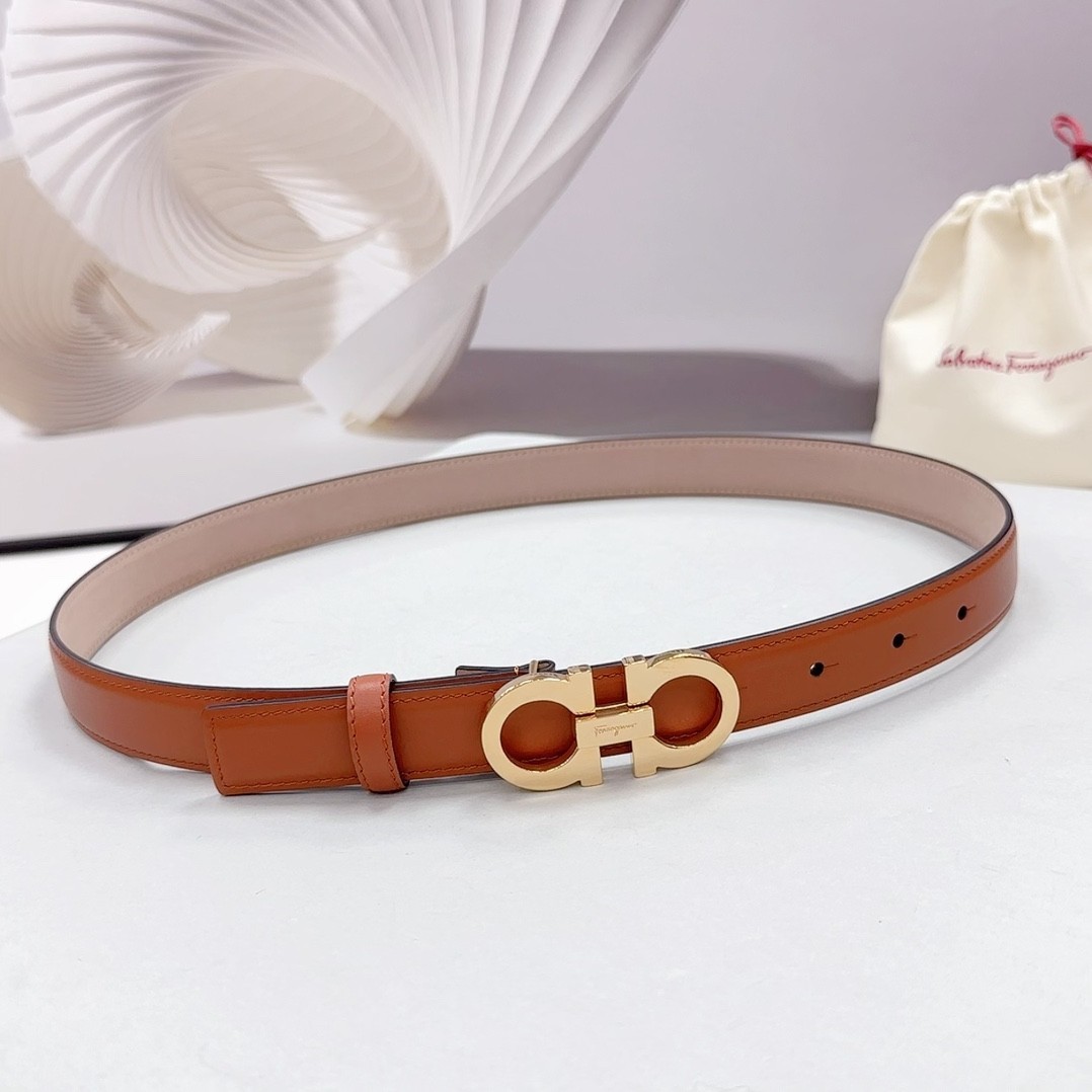 Authentic salvatore ferragamo belt women width 2.5cm/0.98inch