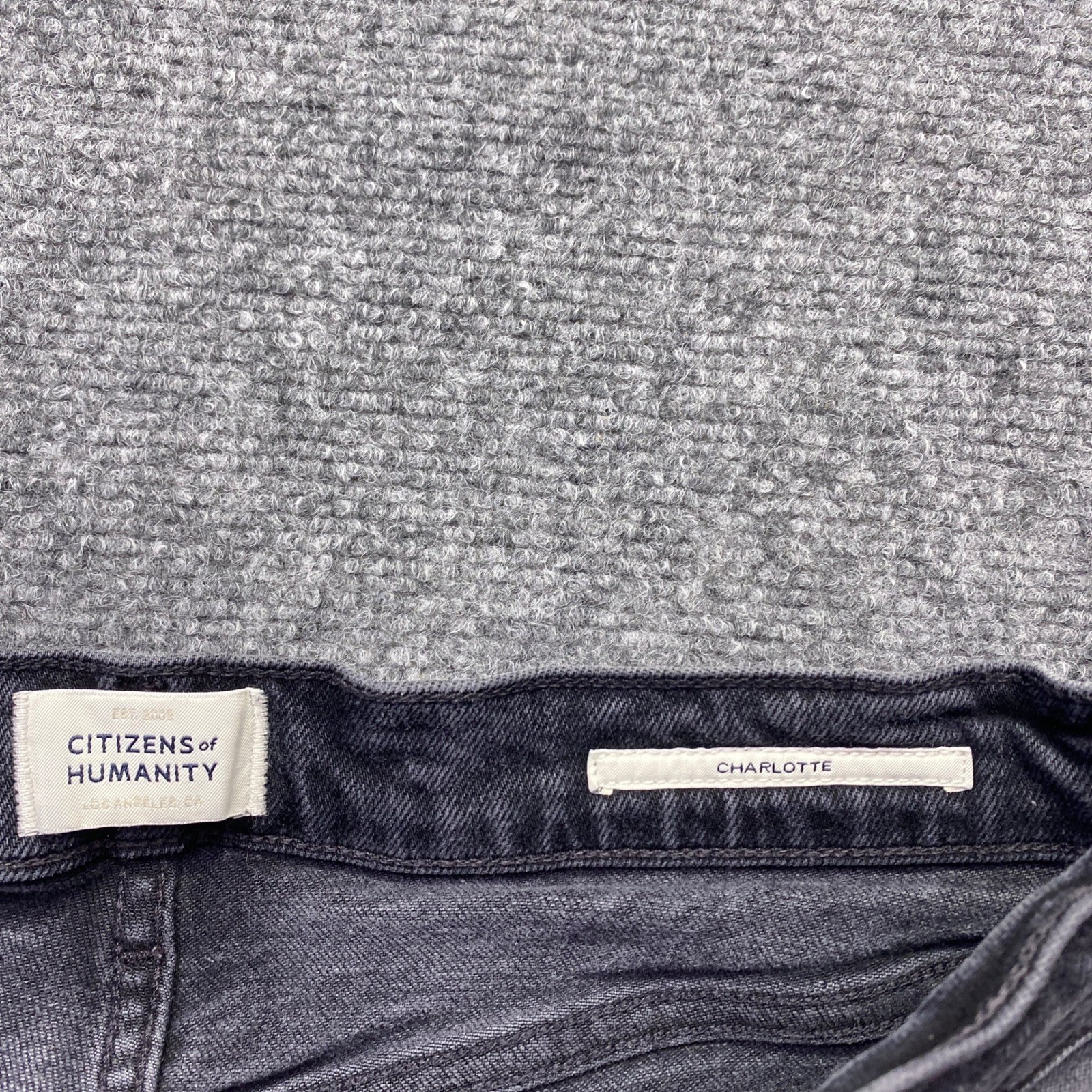 Citizens of Humanity Charlotte High Rise Straight Jeans Black 1731-1378 Size 28