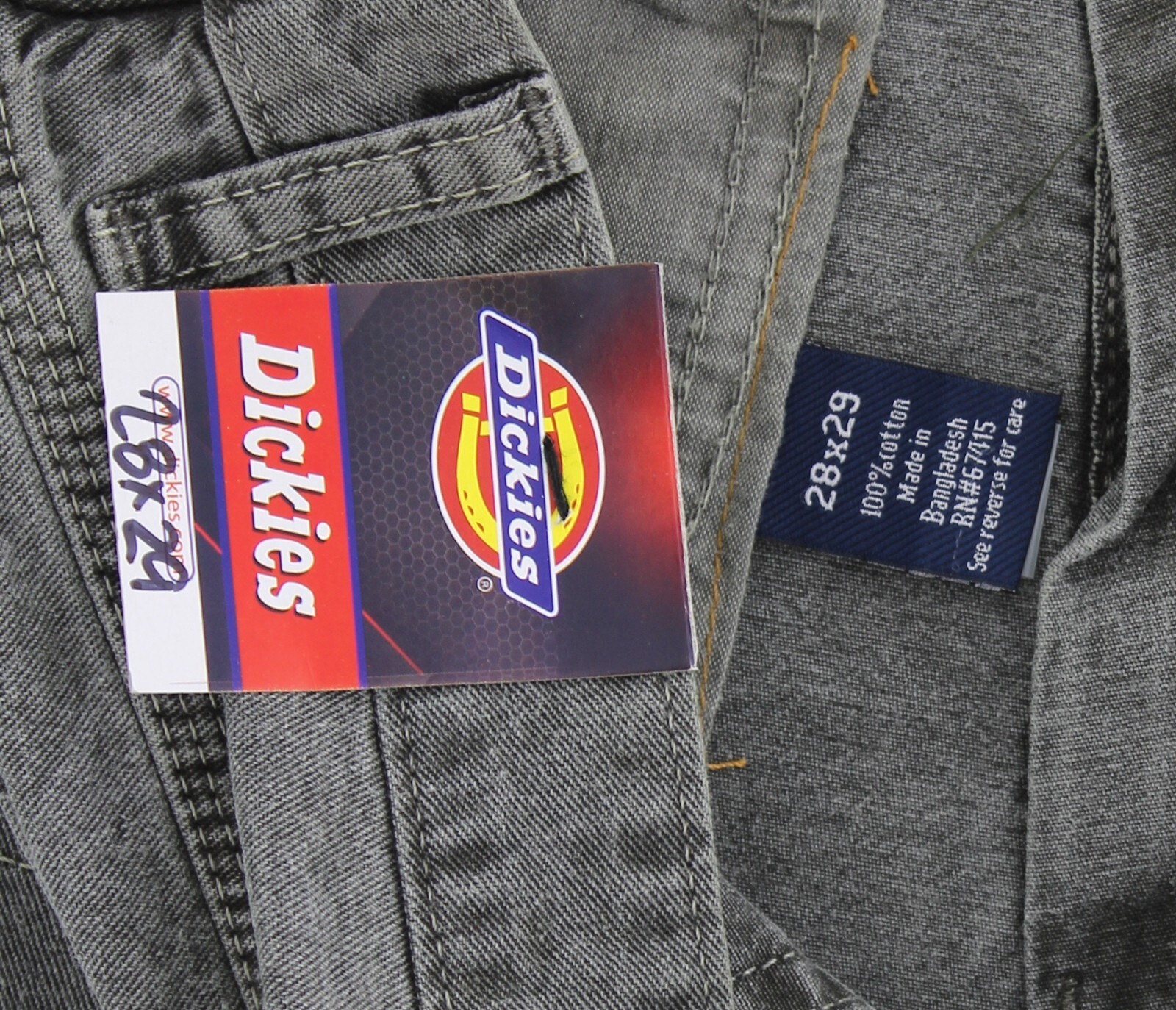 Dickies Men’s Carpenter Pants Double Stitch, Multiple Pockets, 2 Tool Loops Deni