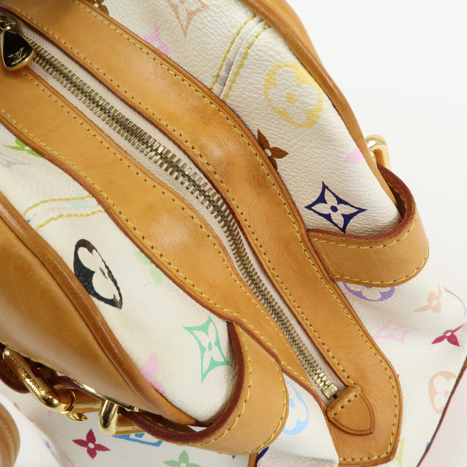 Louis Vuitton Monogram Multicolor Claudia Hand Bag Blanc M40193 Auth Used F/S