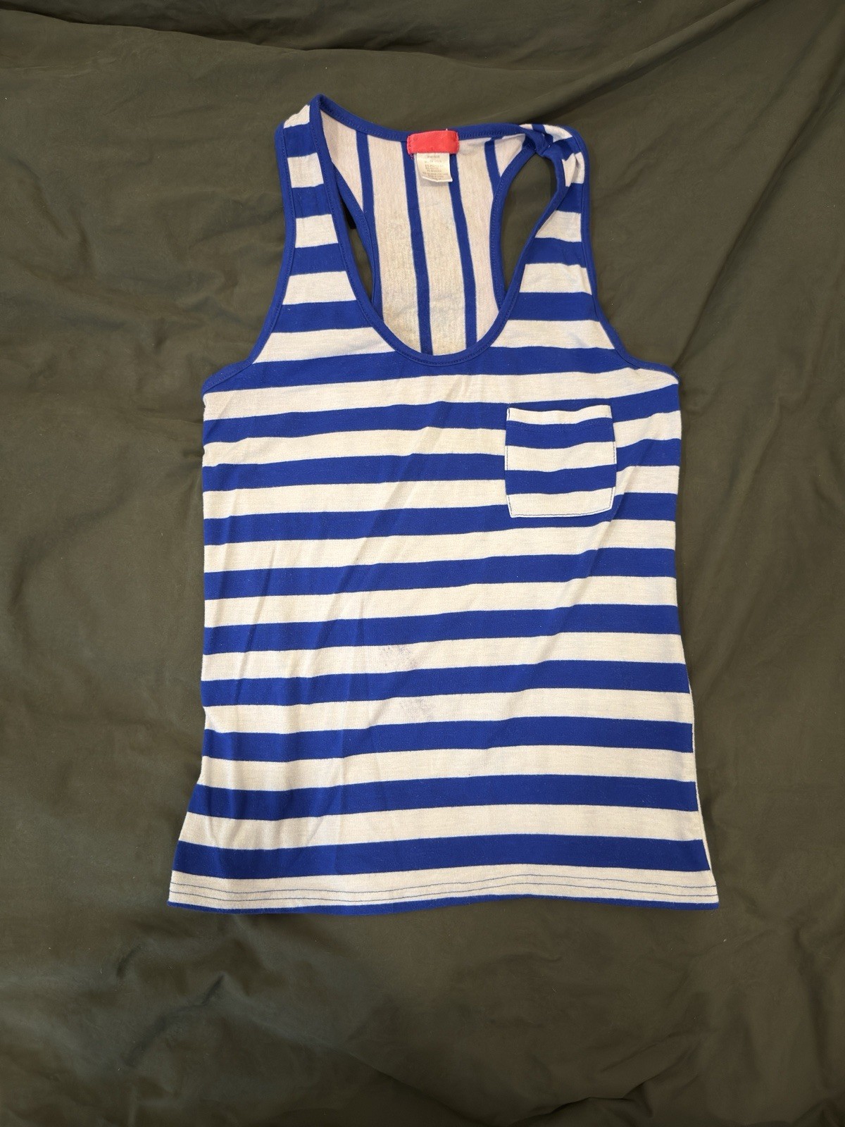 Women’s Blue And White Tank Top Size M Medium In Great Condition