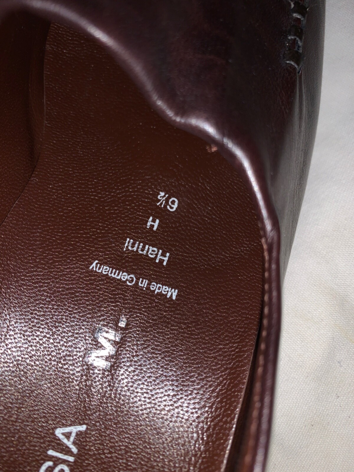Theresia M. Brown leather block heel slip on uk 6.5. US 9