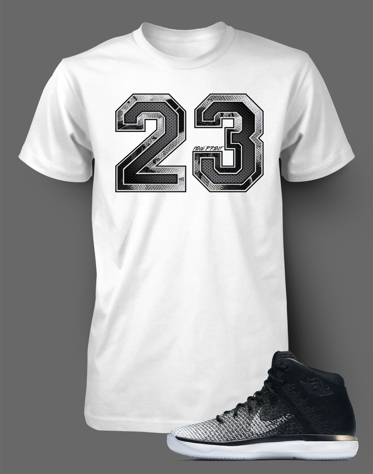 Men Pro Club Shaka Custom 23 Tee Shirt to Match AIR J31 FINE PRINT Sneaker T