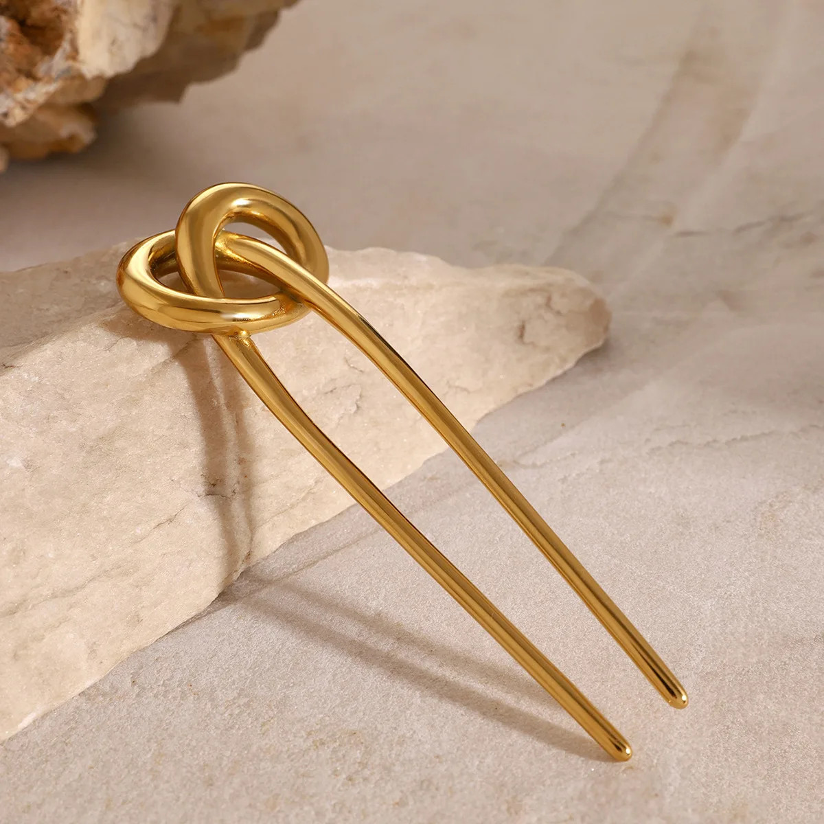 1Pcs French Hair Pins for Women Alloy Golden U-Shaped Magic Grip Hairpins Hair S