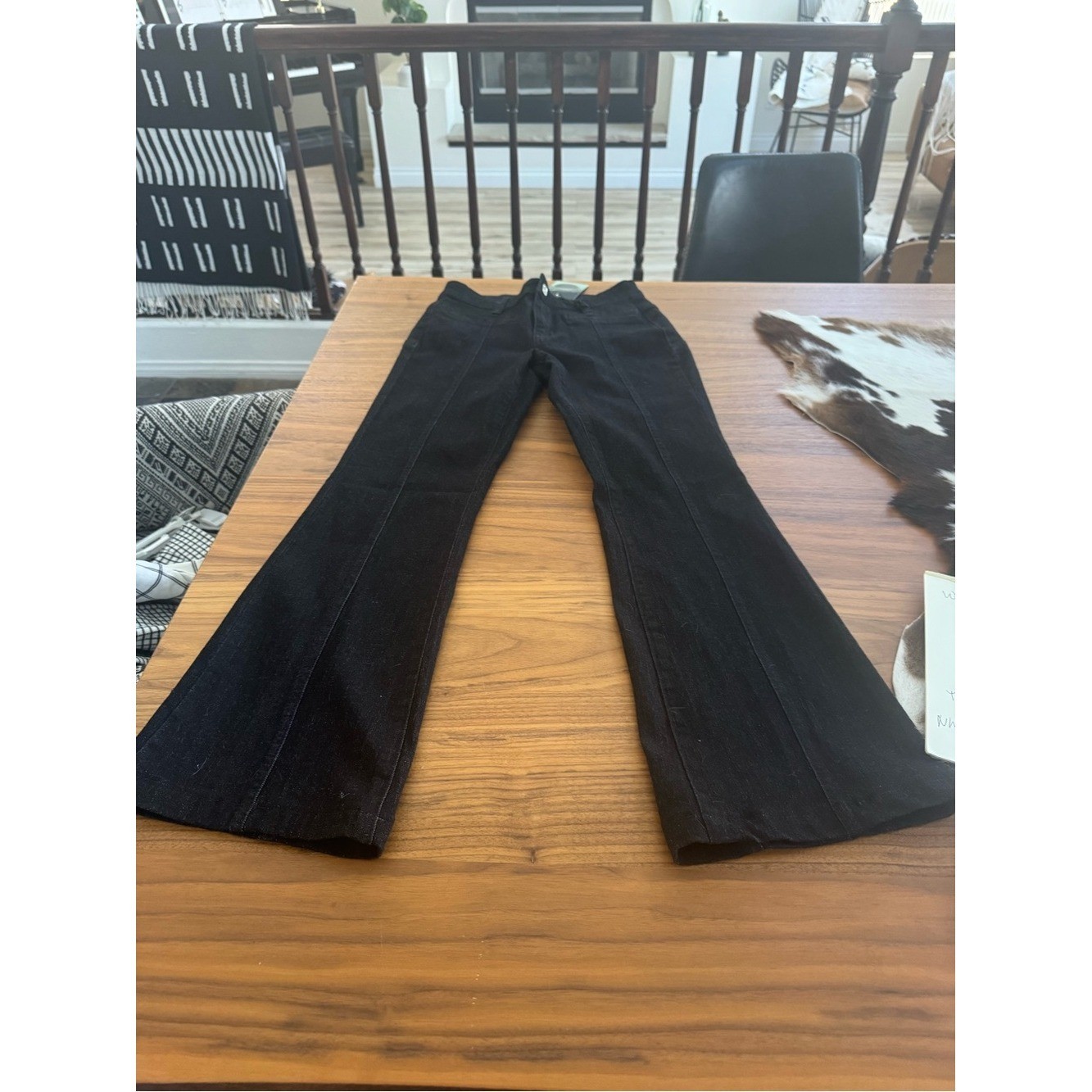 Thread Market Star Pattern Wide Leg Jeans Size 5 / 27 Bell bottom Western