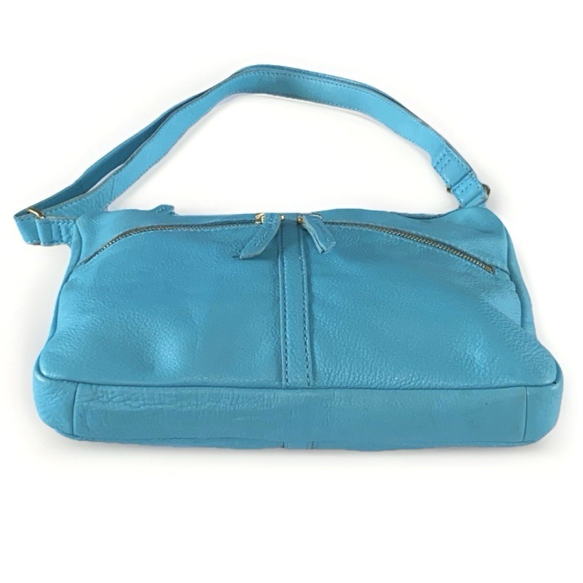Fossil Teal Tidal Blue Erin Pebble Leather Crossbody Messenger Bag Purse