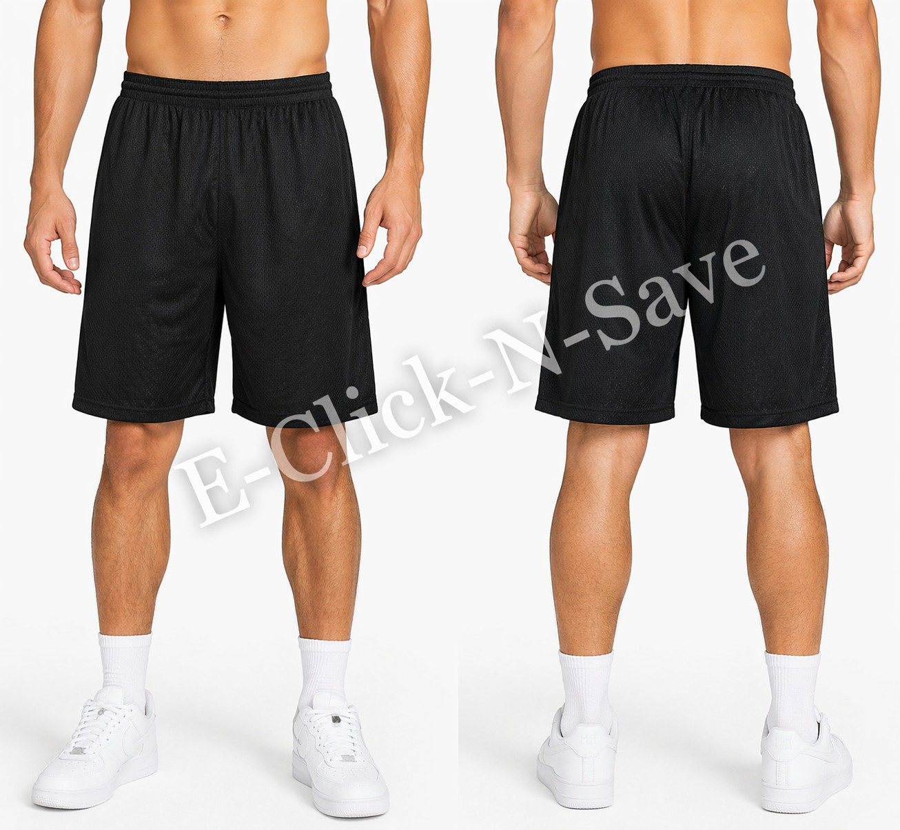 MENS ATHLETIC JERSEY 2 POCKET MESH SHORTS GYM WORKOUT BASKETBALL FITNESS S~5XL