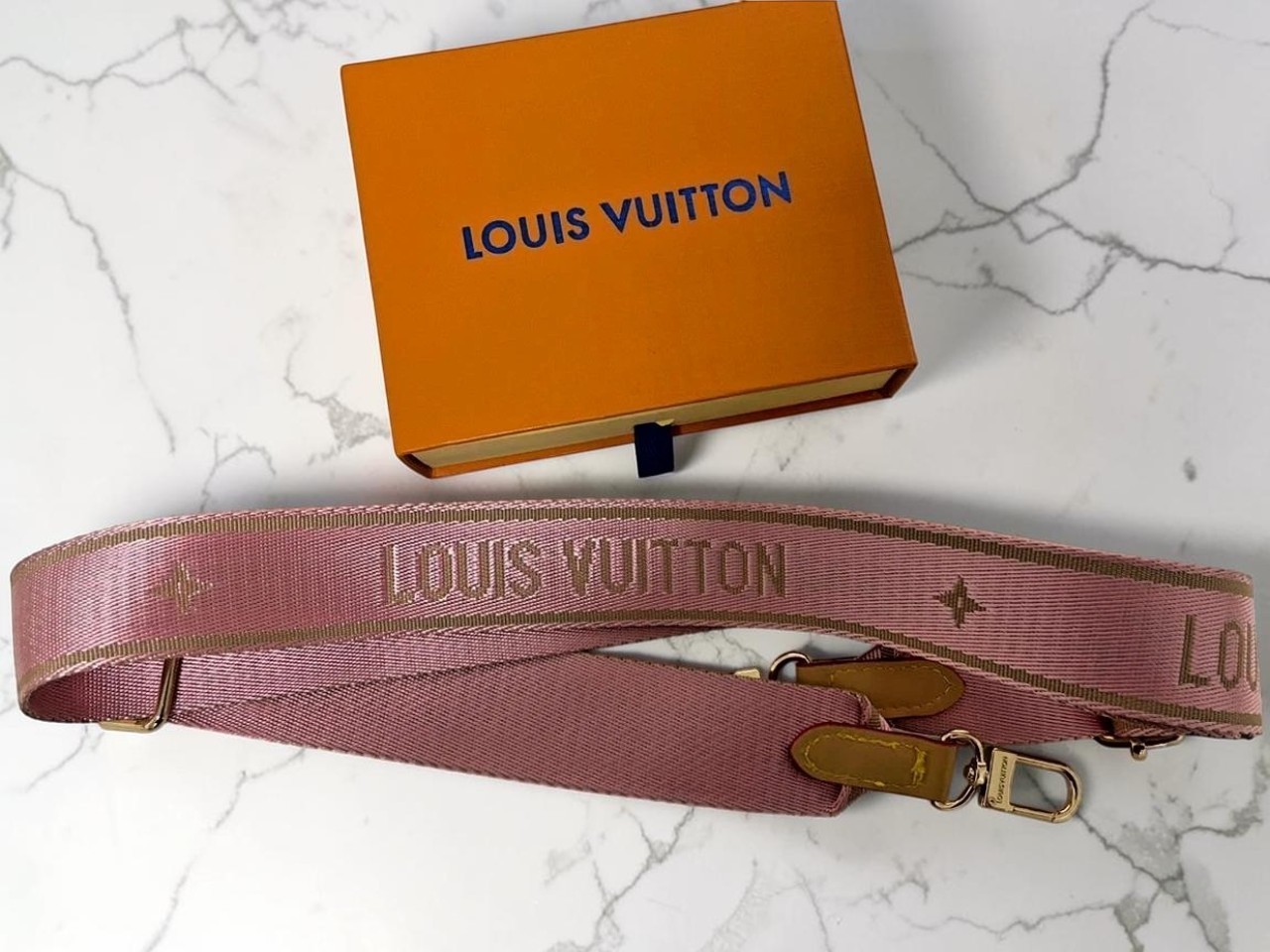 Louis Vuitton Adjustable Pink Shoulder Strap Crossbody Replacement Strap W/Box