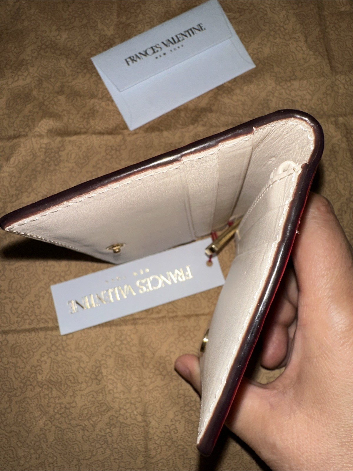 Frances Valentine Perfect Card Wallet ~ red