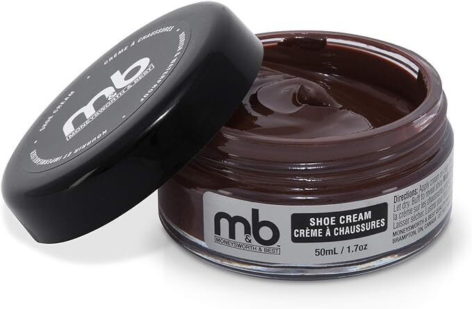 Moneysworth Best Boot & Shoe Cream Polish 50ml 1.7oz with/ without dauber brush