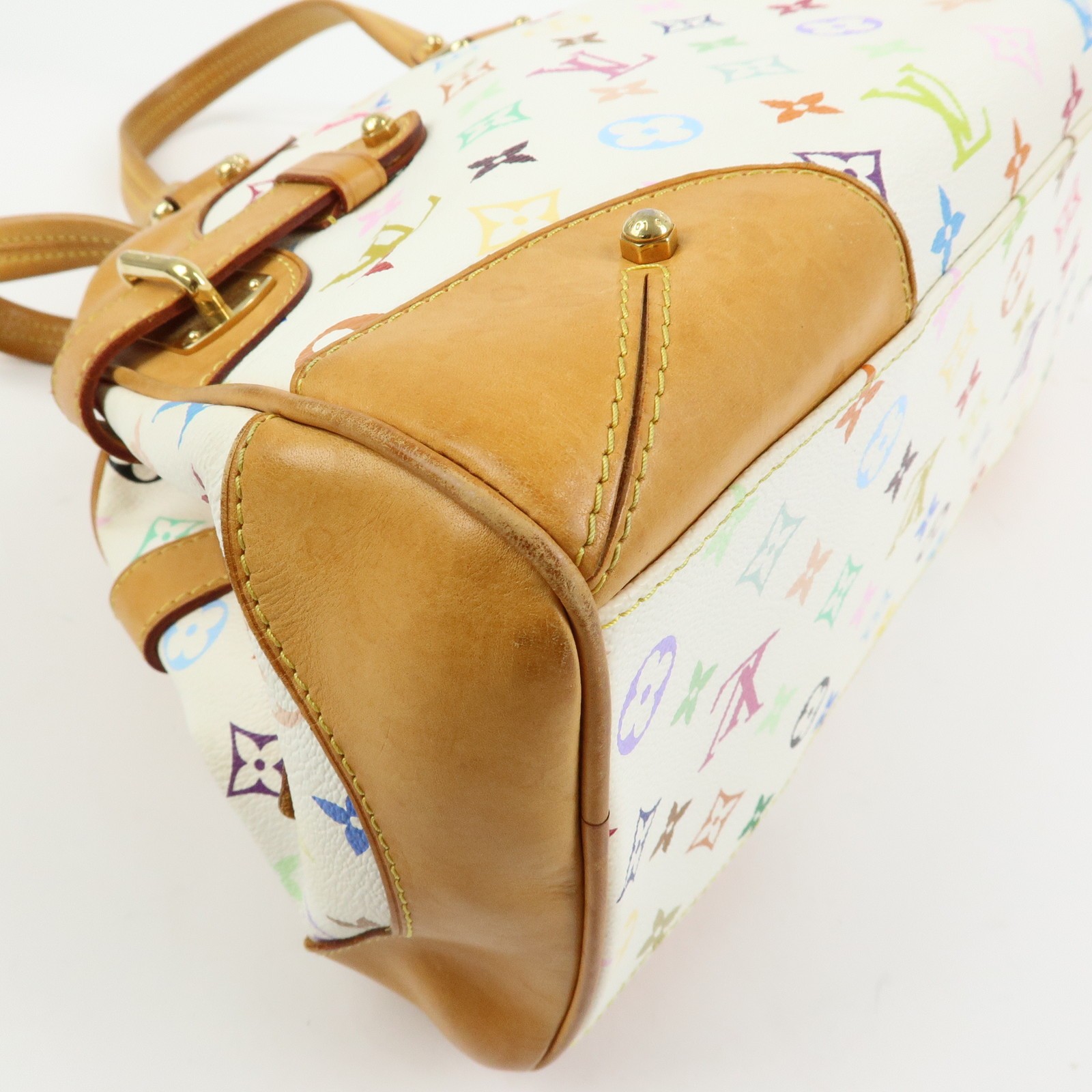Louis Vuitton Monogram Multicolor Claudia Hand Bag Blanc M40193 Auth Used F/S