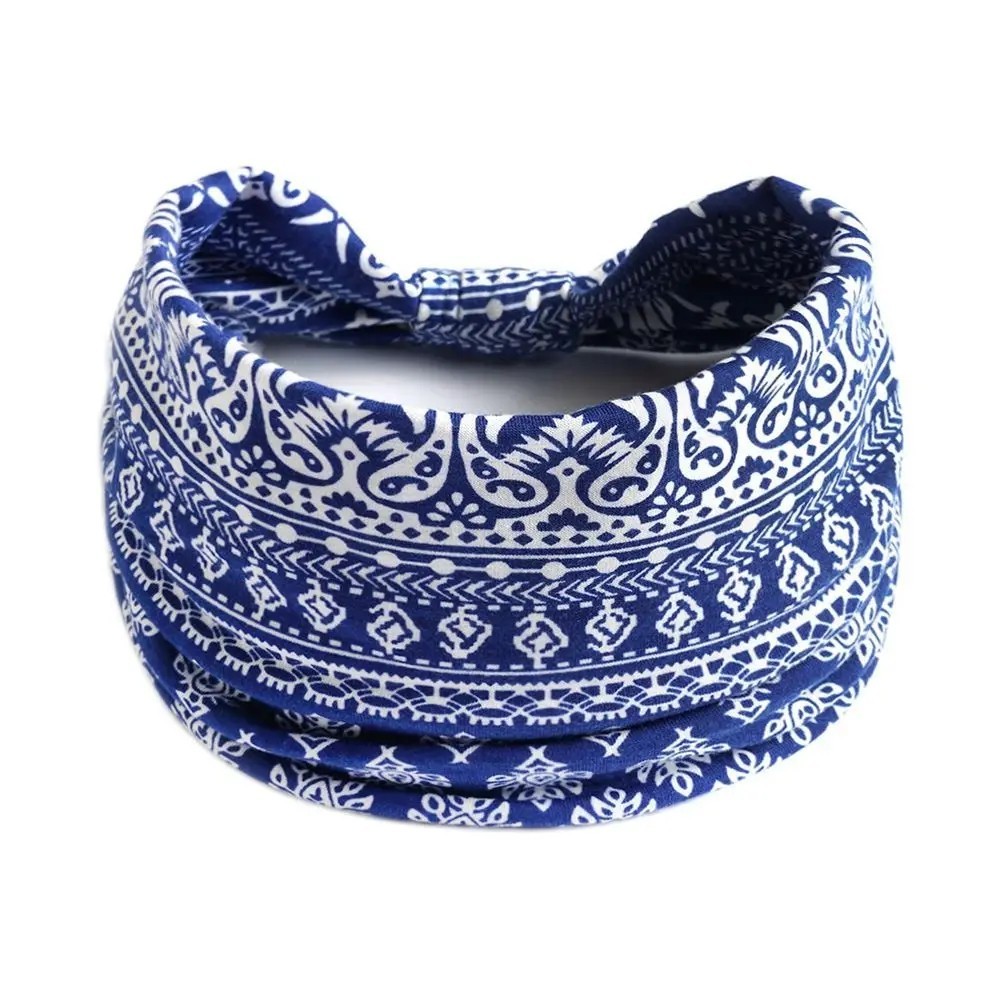 Bandanna Wide Sports Yoga Headband Stretch Hairband Elastic Hair Band Turban