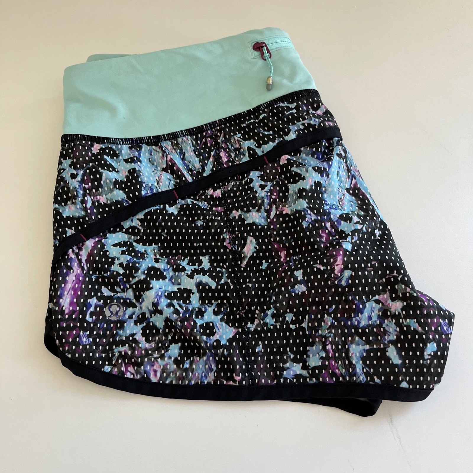 Lululemon Women’s Run Speed Short Floral Sport Tranquil Blue Multi 6 active