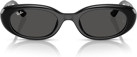 NEW RAY-BAN 4441D LOW BRIDGE FIT OVAL SUNGLASSESSUNGLASSES BLACK/DARK GRAY 53MM